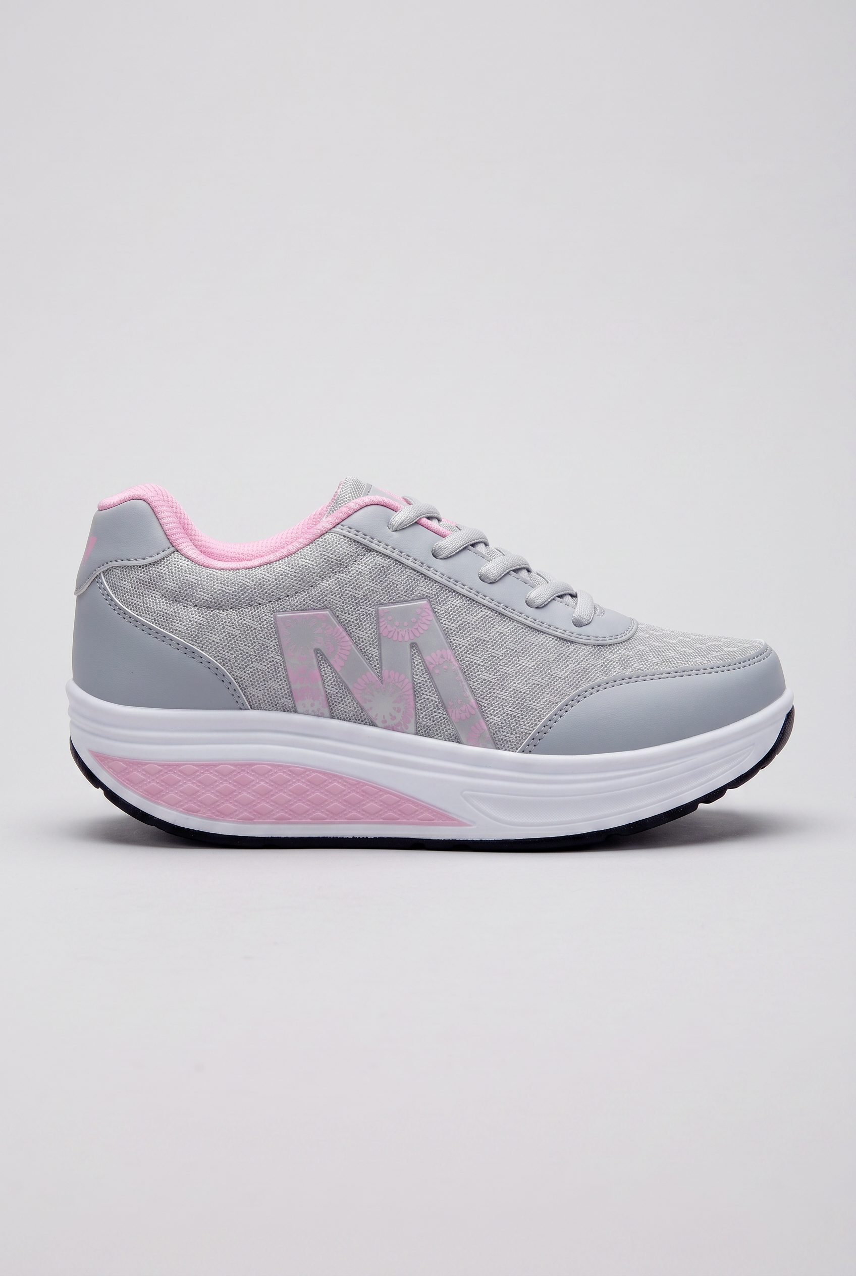Baskets Femme | À Lacets Plateforme Semelle Arrondie - 7