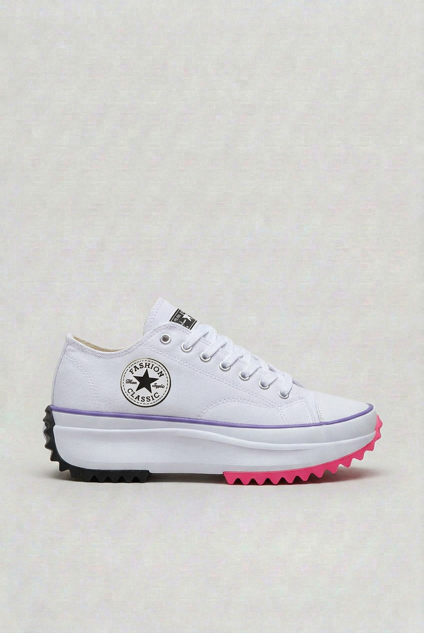 Baskets Femme | Lacets Semelle Plateforme Bout Renforcé - 1