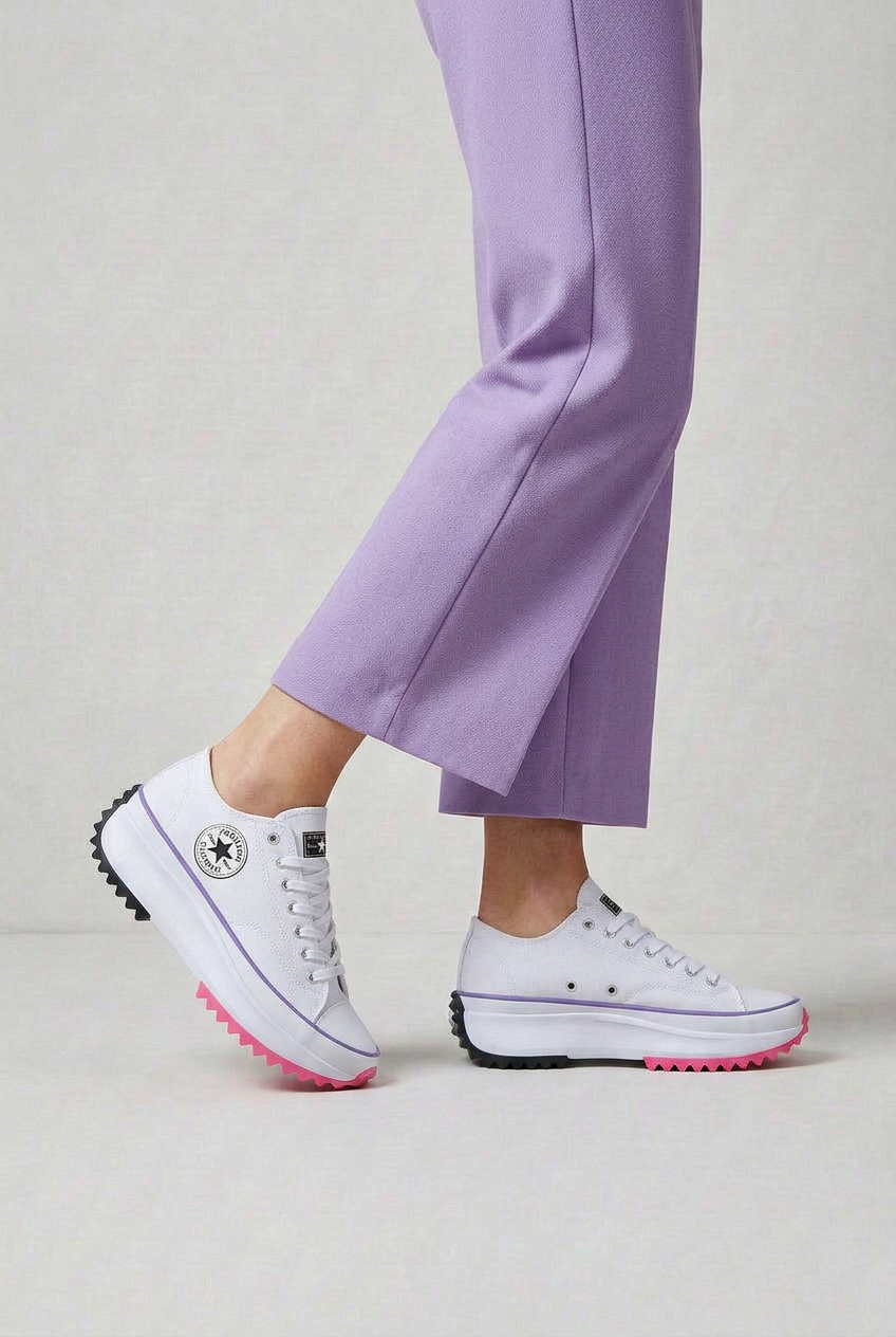 Baskets Femme | Lacets Semelle Plateforme Bout Renforcé - 2