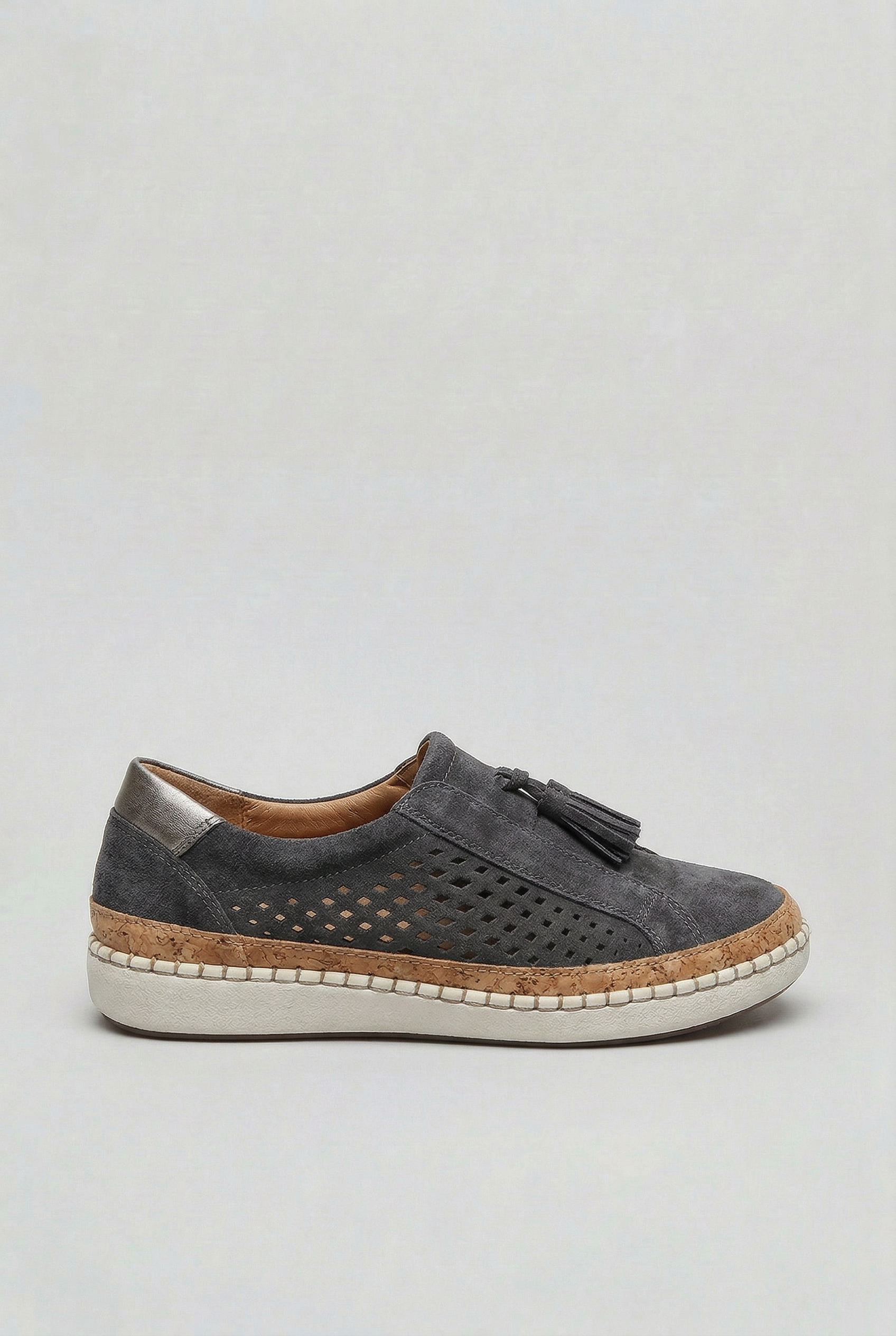 Baskets Femme | Sans Lacet Pompons Panneau Perforé - 9