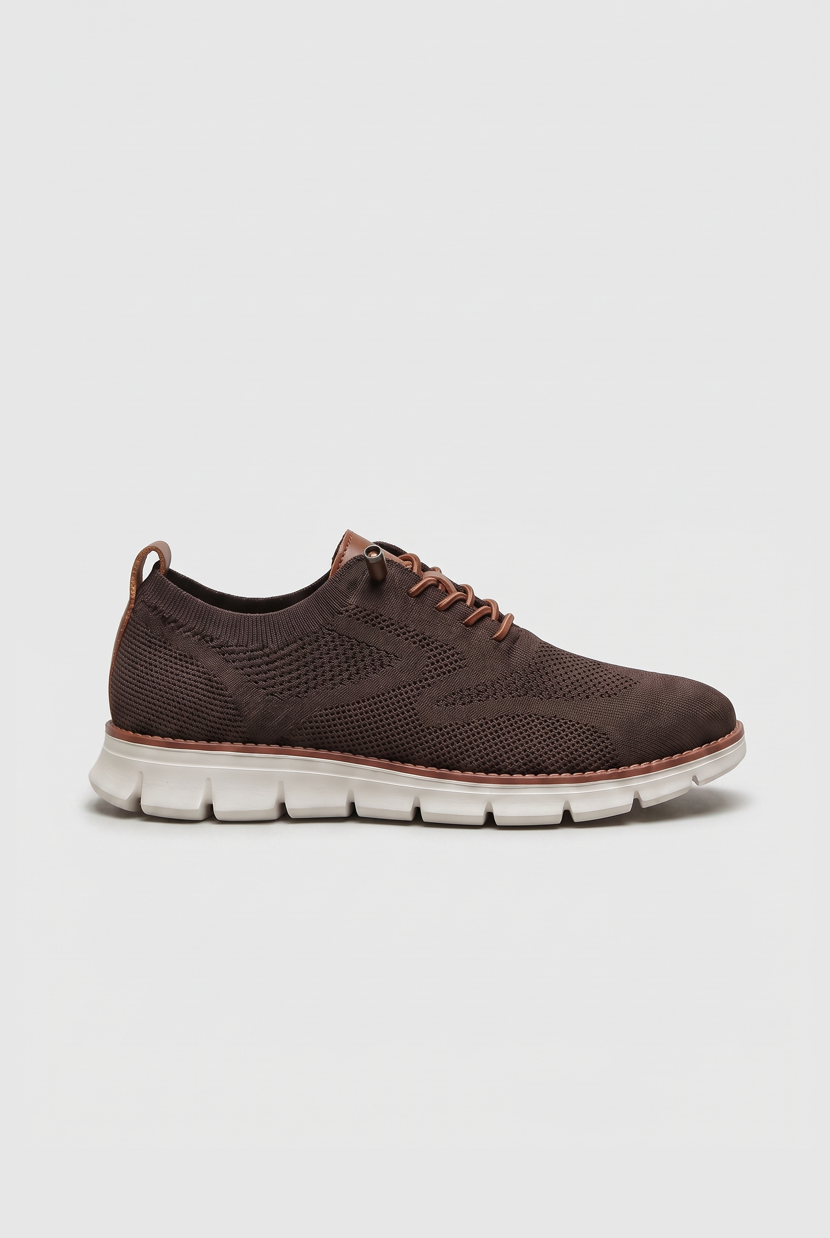 Baskets Homme | Maille Tricotée Motif Brogue Tirettes Doubles - 11