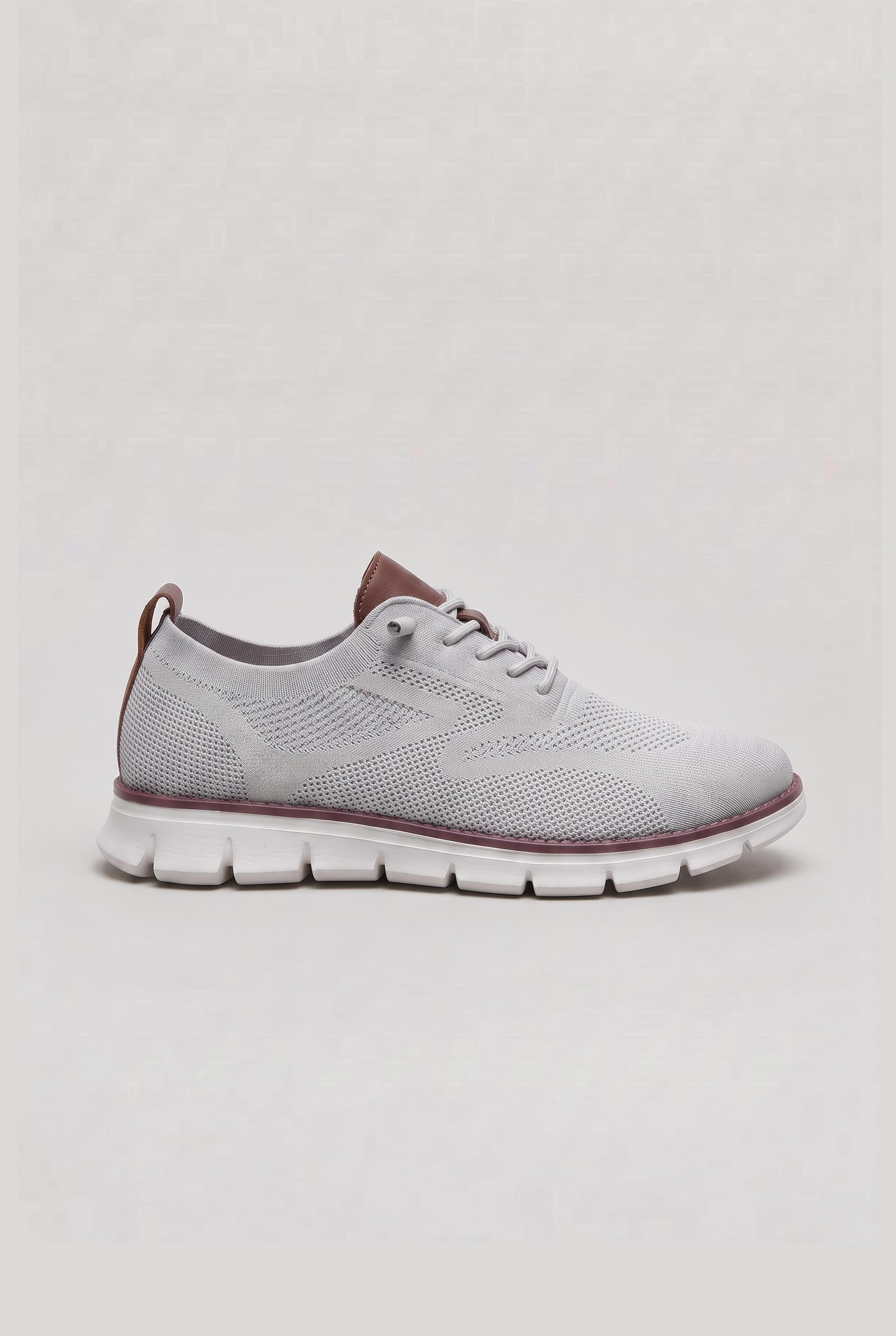 Baskets Homme | Maille Tricotée Motif Brogue Tirettes Doubles - 13