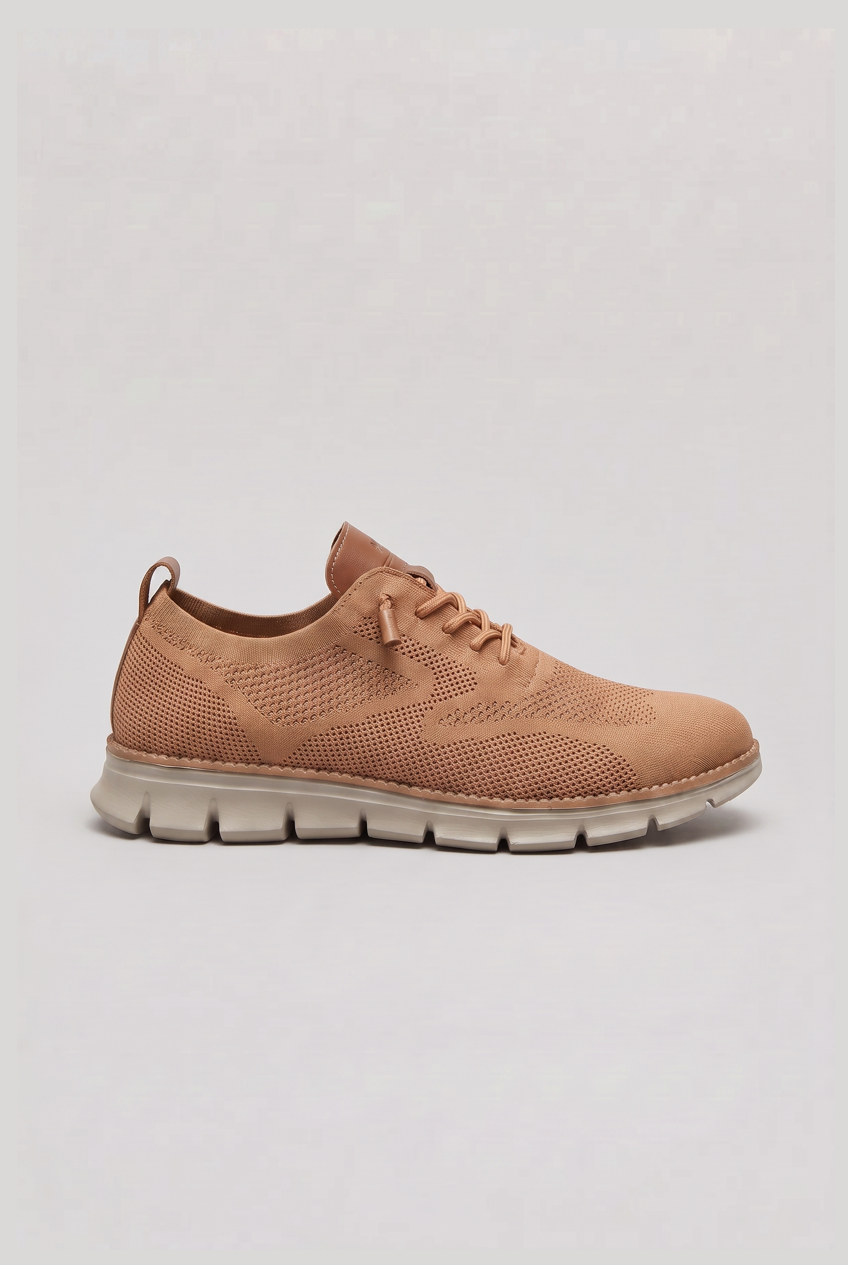 Baskets Homme | Maille Tricotée Motif Brogue Tirettes Doubles - 8
