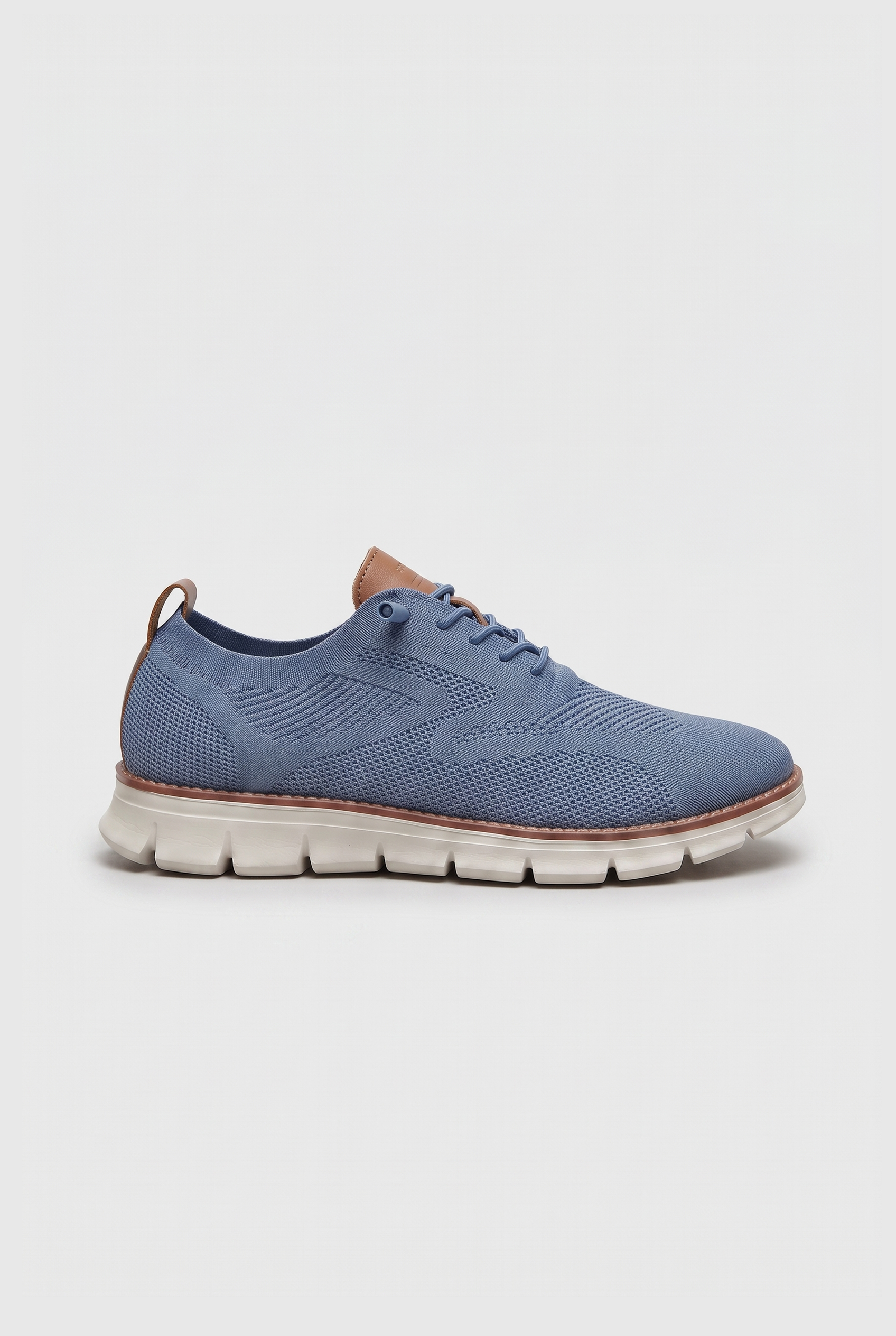 Baskets Homme | Maille Tricotée Motif Brogue Tirettes Doubles - 9