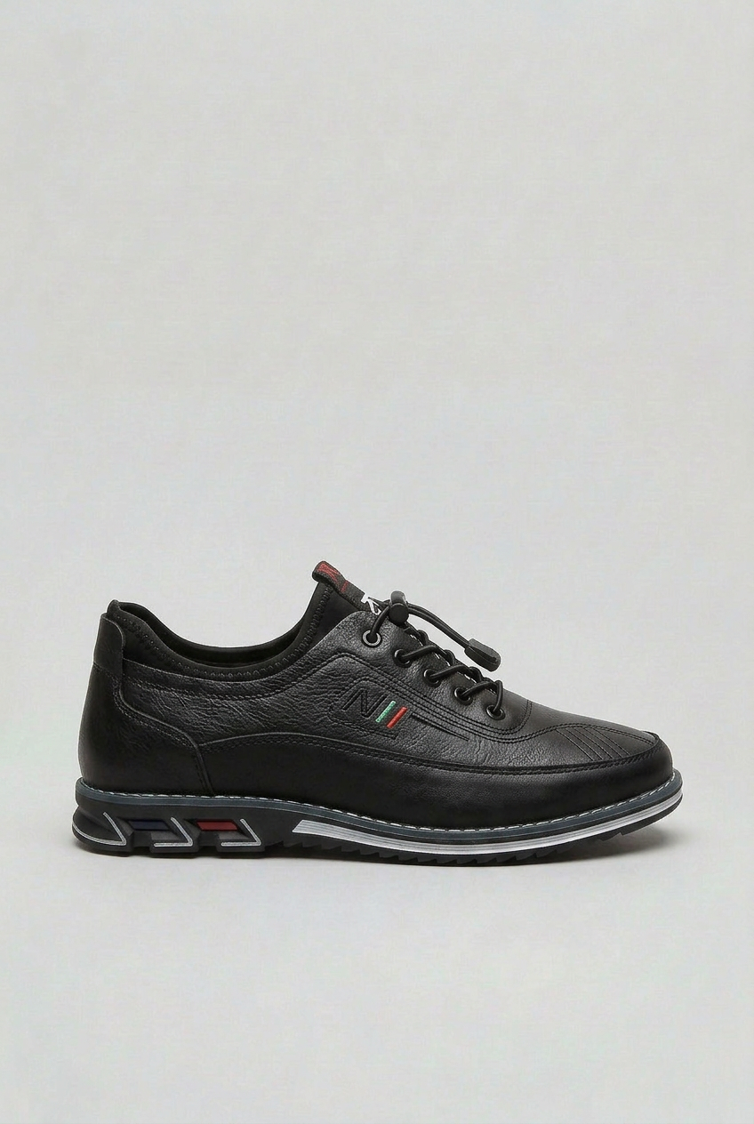 Baskets Homme | Serrage Rapide Aspect Cuir Semelle Crantée - 6