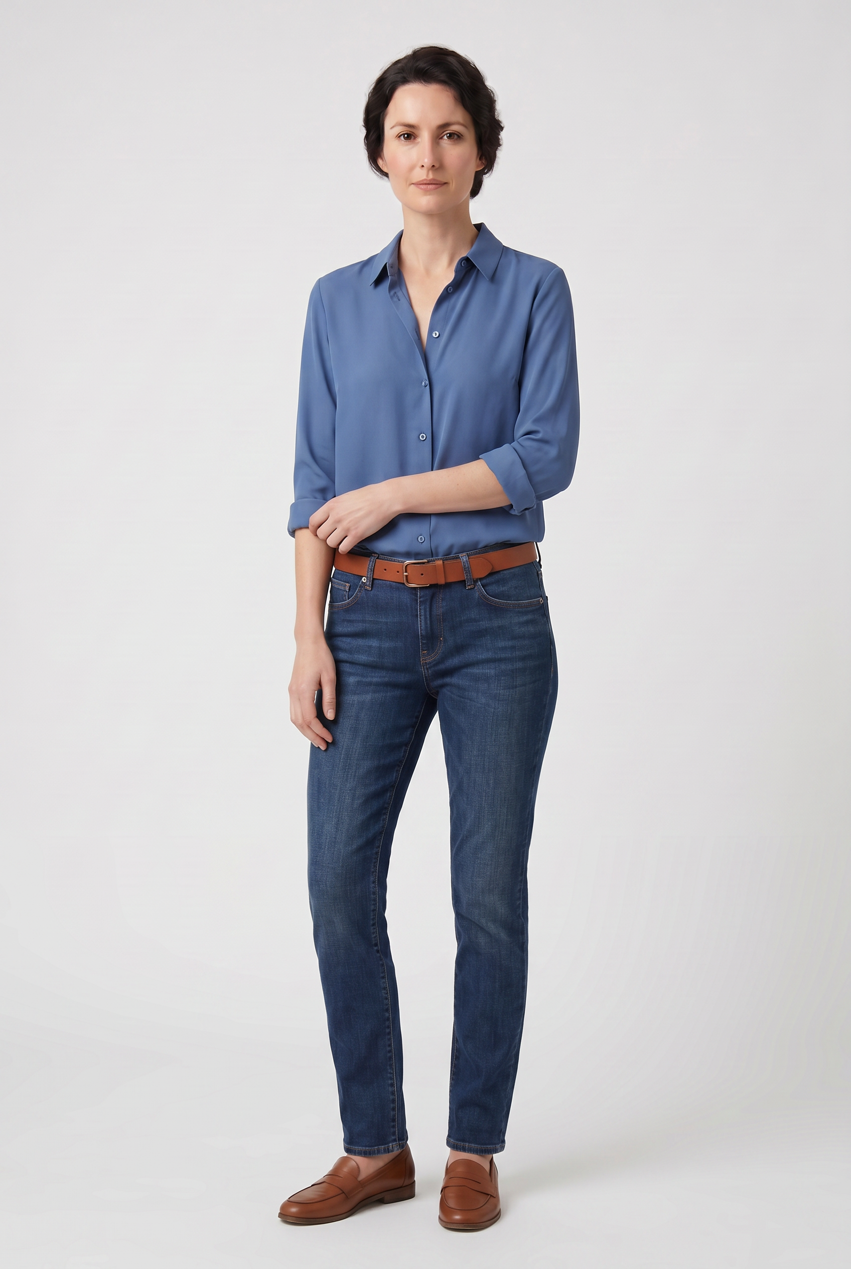 Blouse Femme | Boutonnée Col V Manches Longues - 9