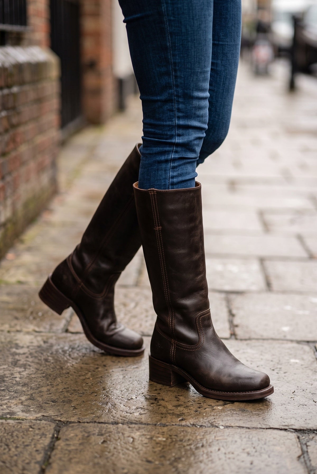Bottes Femme | Hautes Cavalières À Enfiler Talon Bloc Bout Rond - 2