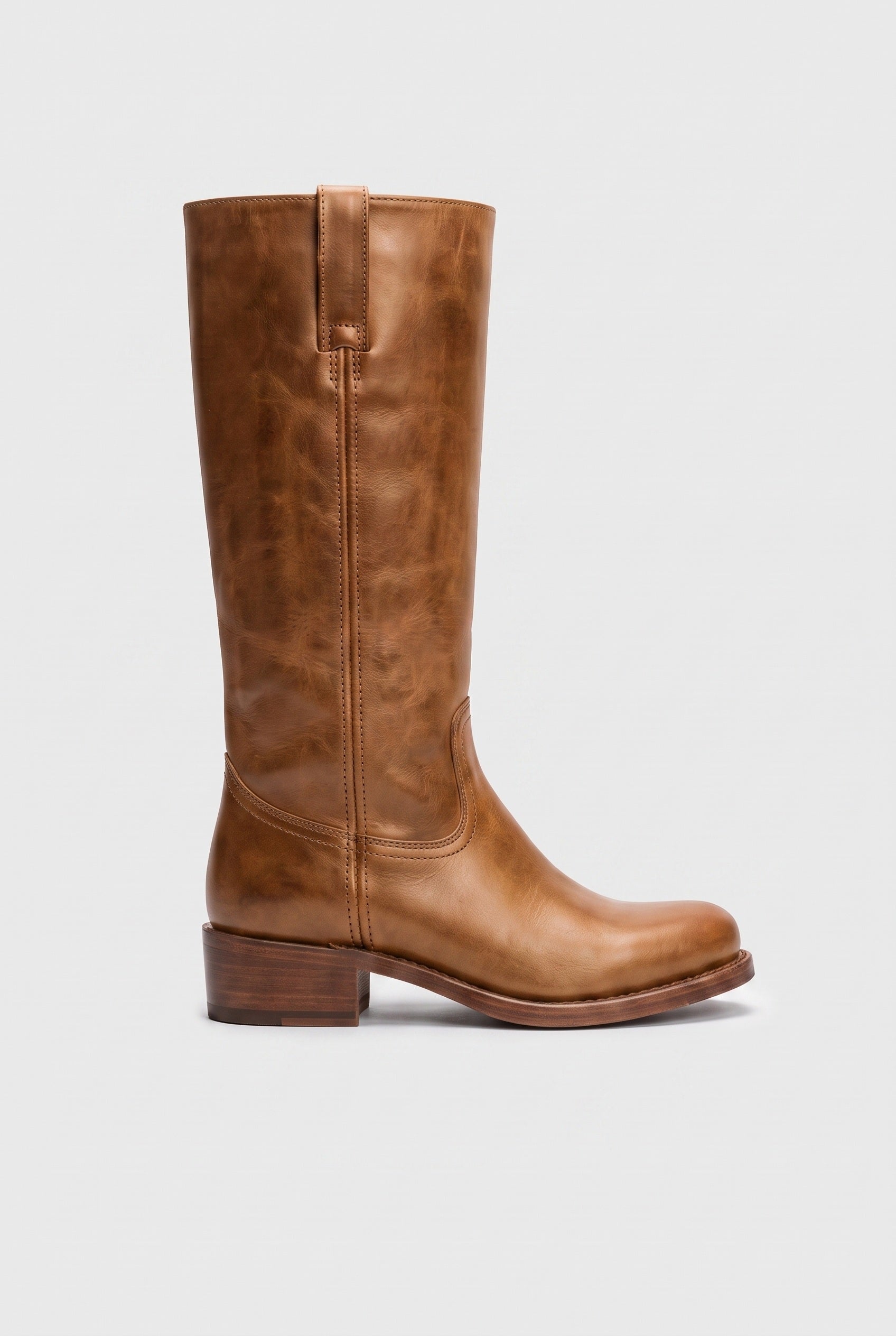 Bottes Femme | Hautes Cavalières À Enfiler Talon Bloc Bout Rond - 5