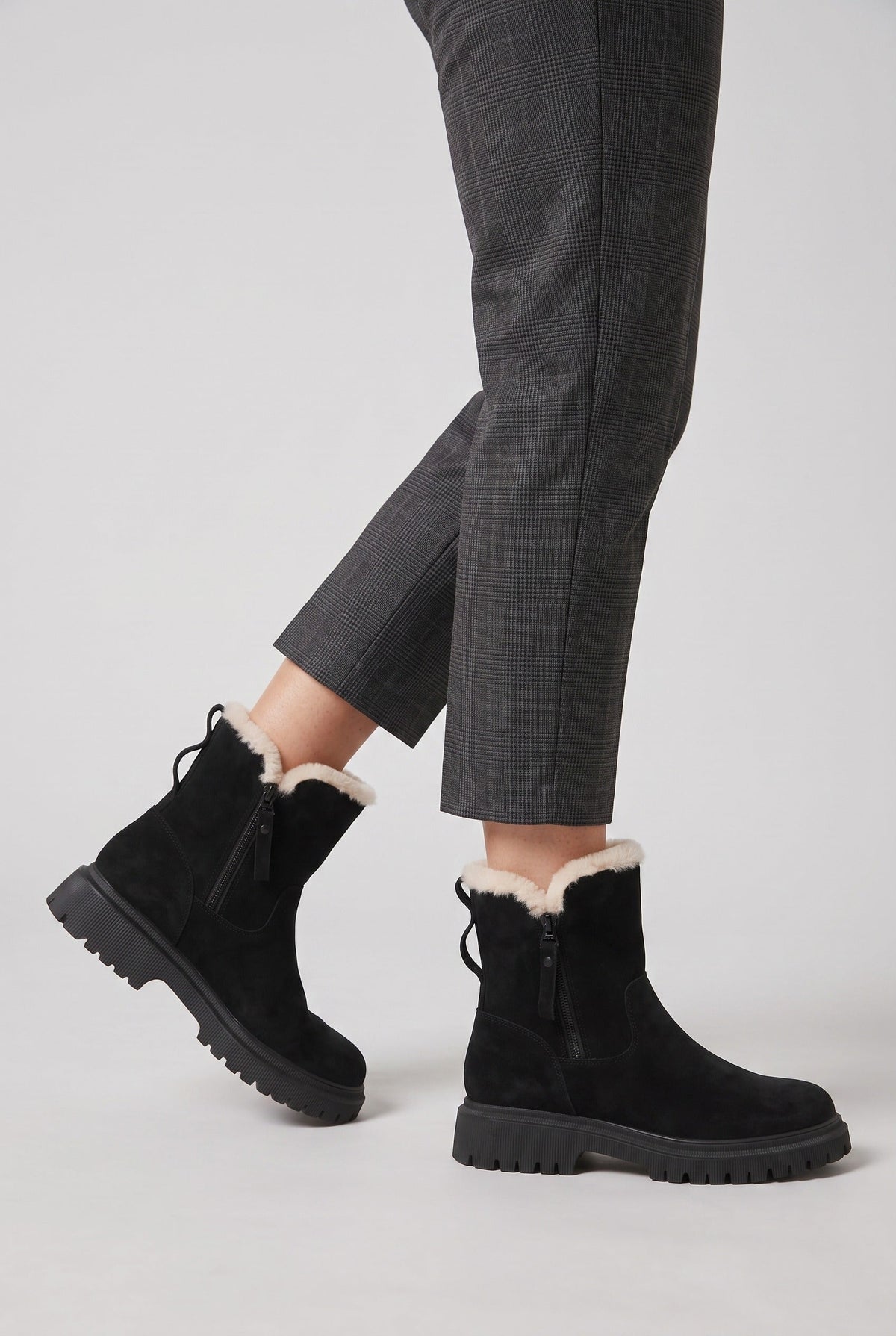 Bottines Femme | Fourrées Zip Latéral Semelle Crantée Plateforme - 2