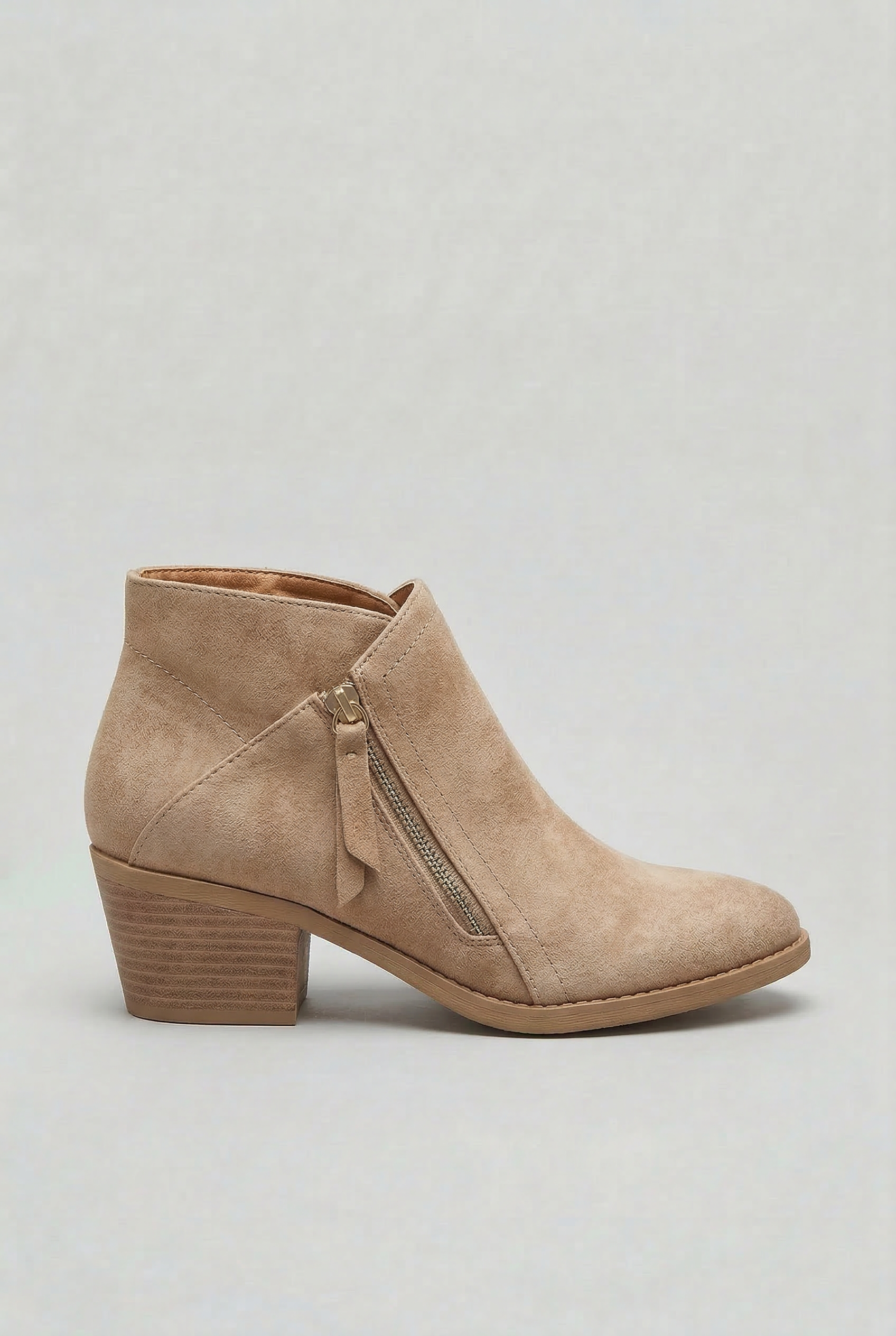 Bottines Femme | Zip Latéral Talon Bloc Bout Amande - 7