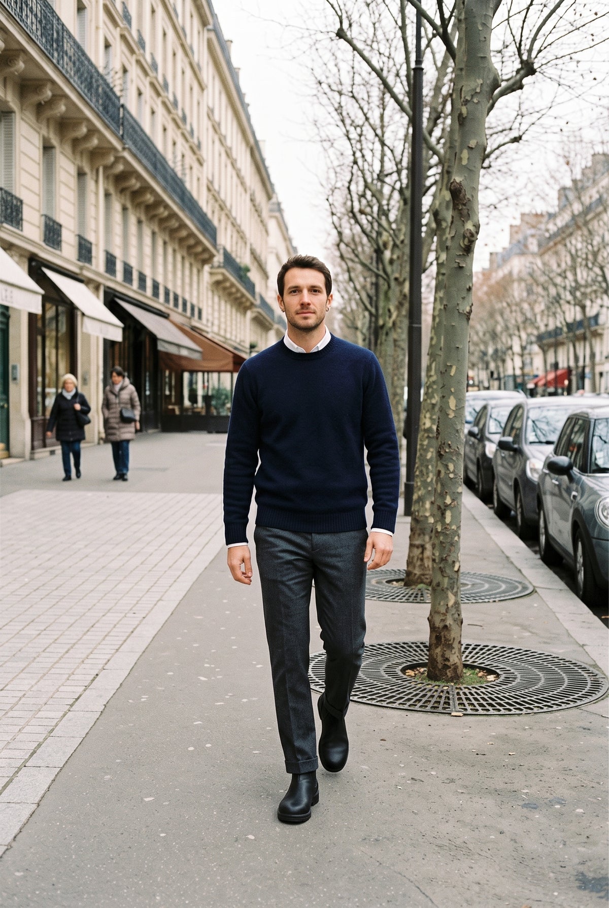 Bottines Homme | Chelsea Aspect Cuir Semelle Crantée - 8