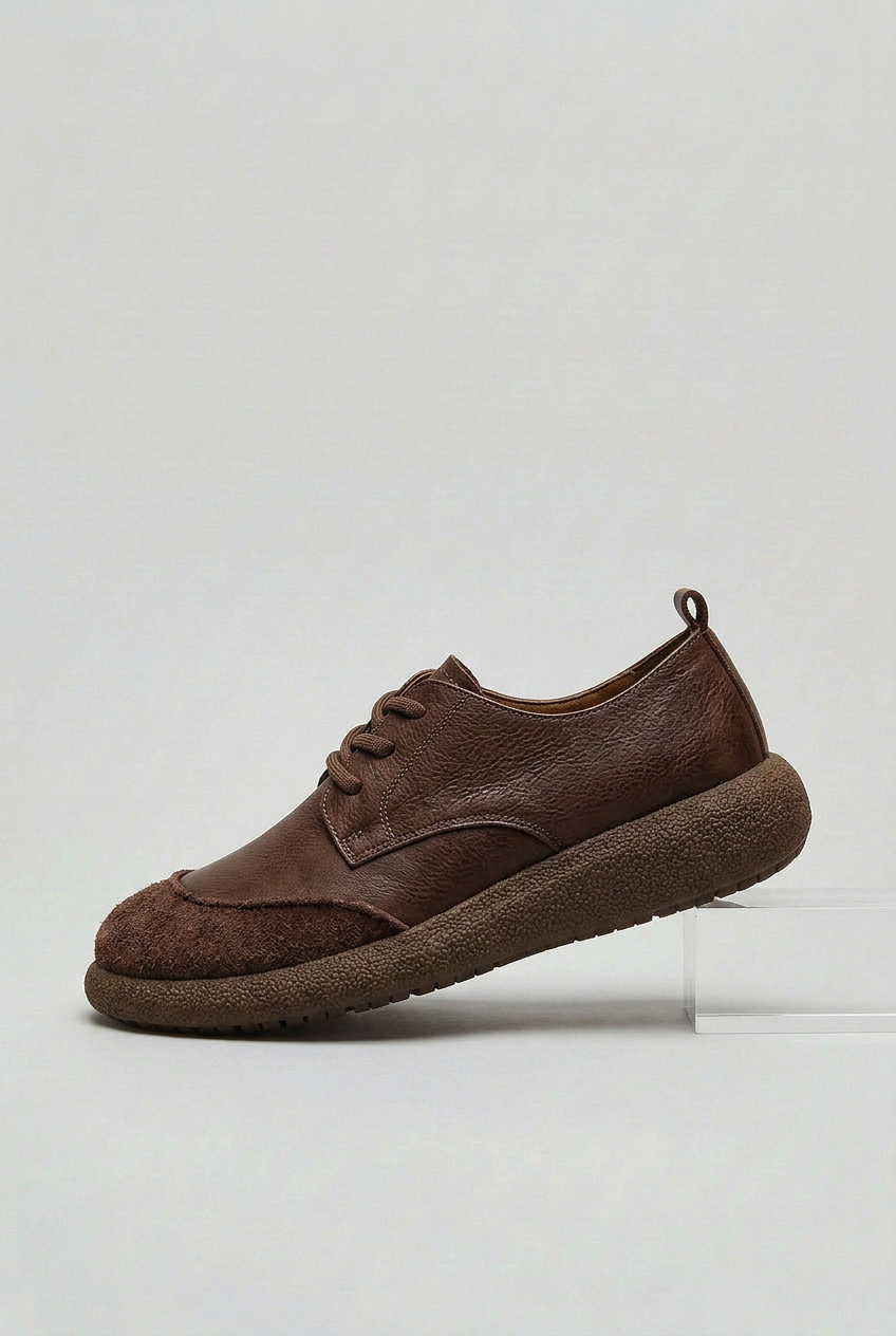 Chaussures Homme | À Lacets Aspect Daim Bout Surpiqué Semelle Épaisse - 3