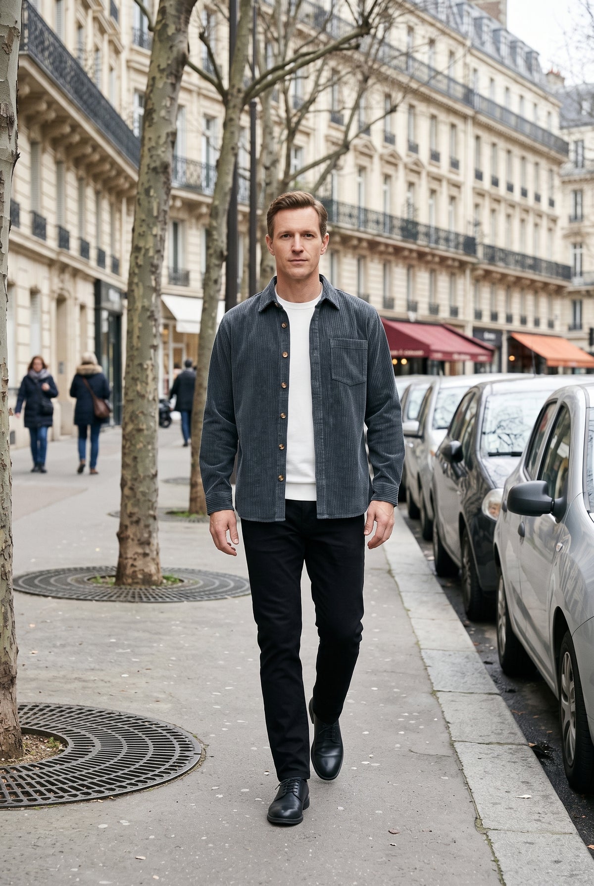 Chemise Homme | Boutonnée Col Pointe Côtelée - 7