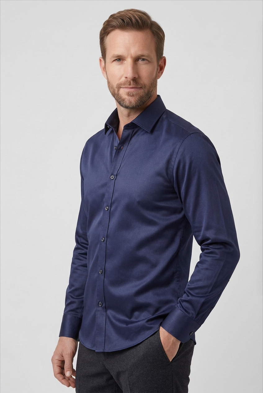 Chemise Homme | Boutons Contrastés Sans Repassage Coupe Slim - 6
