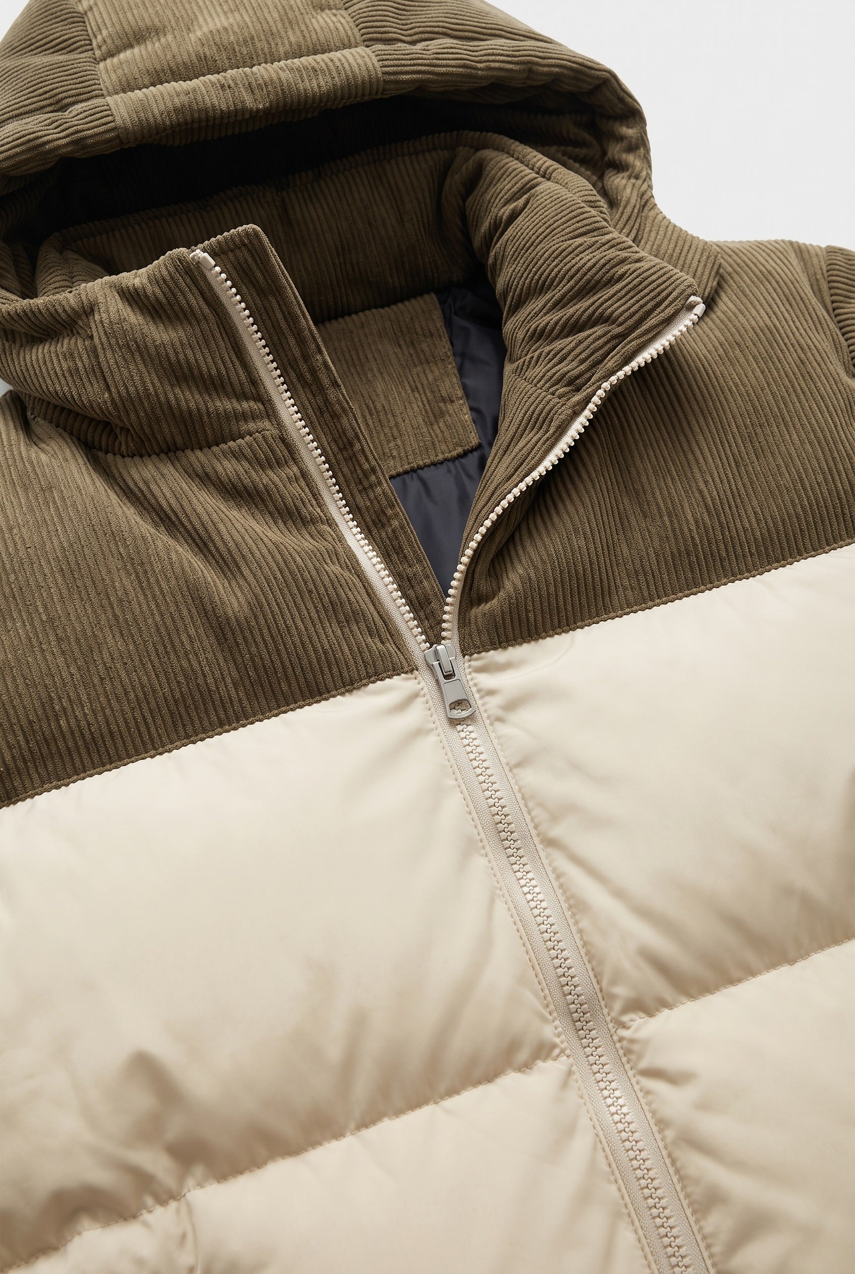 Doudoune Homme | Zip Intégral Capuche Empiècement Bicolore - 3