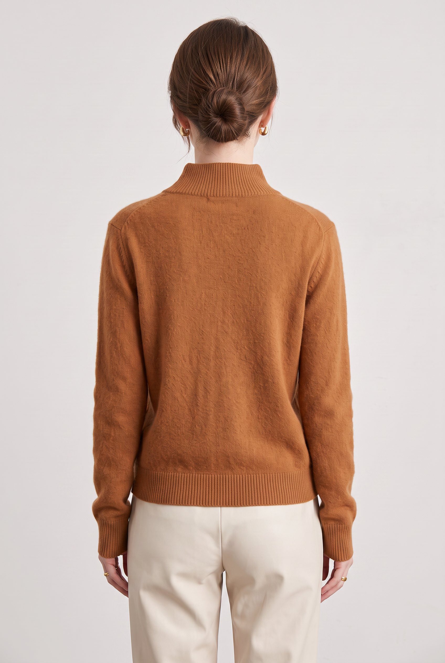 Gilet Femme | Boutonné Col Montant Maille Fine Bords Côtelés - 2