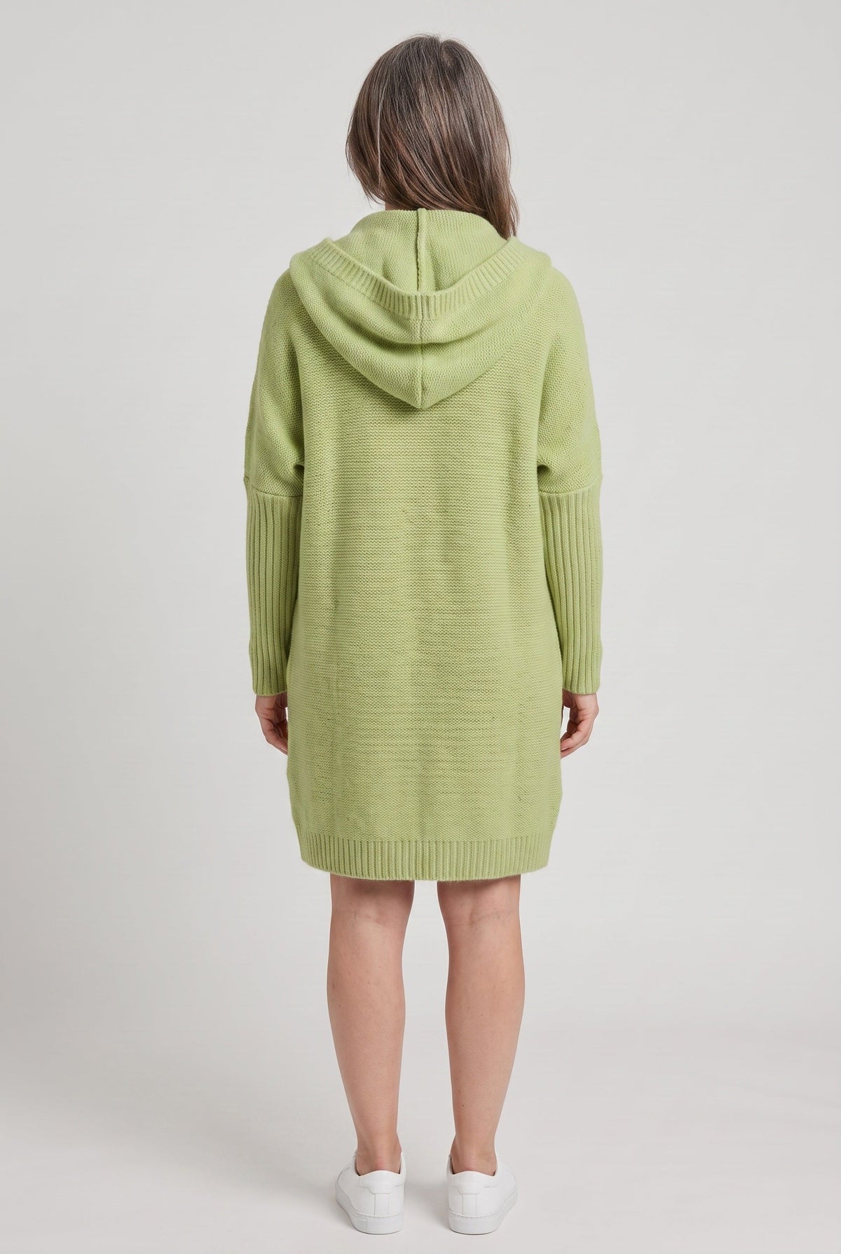 Gilet Femme | Ouvert à Capuche Coupe Longue Épaules Tombantes - 2