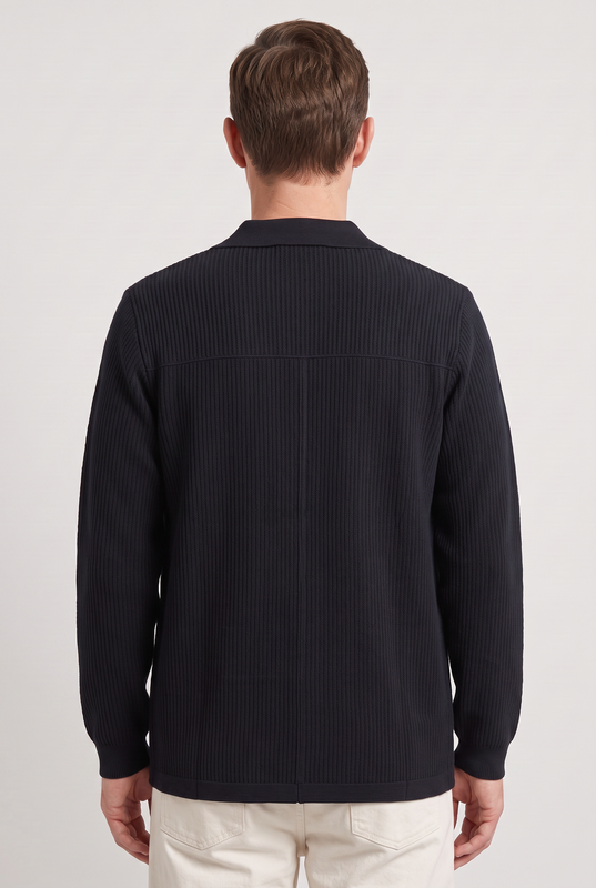 Gilet Homme | Boutonné Col Chemise Deux Poches Plaquées - 2
