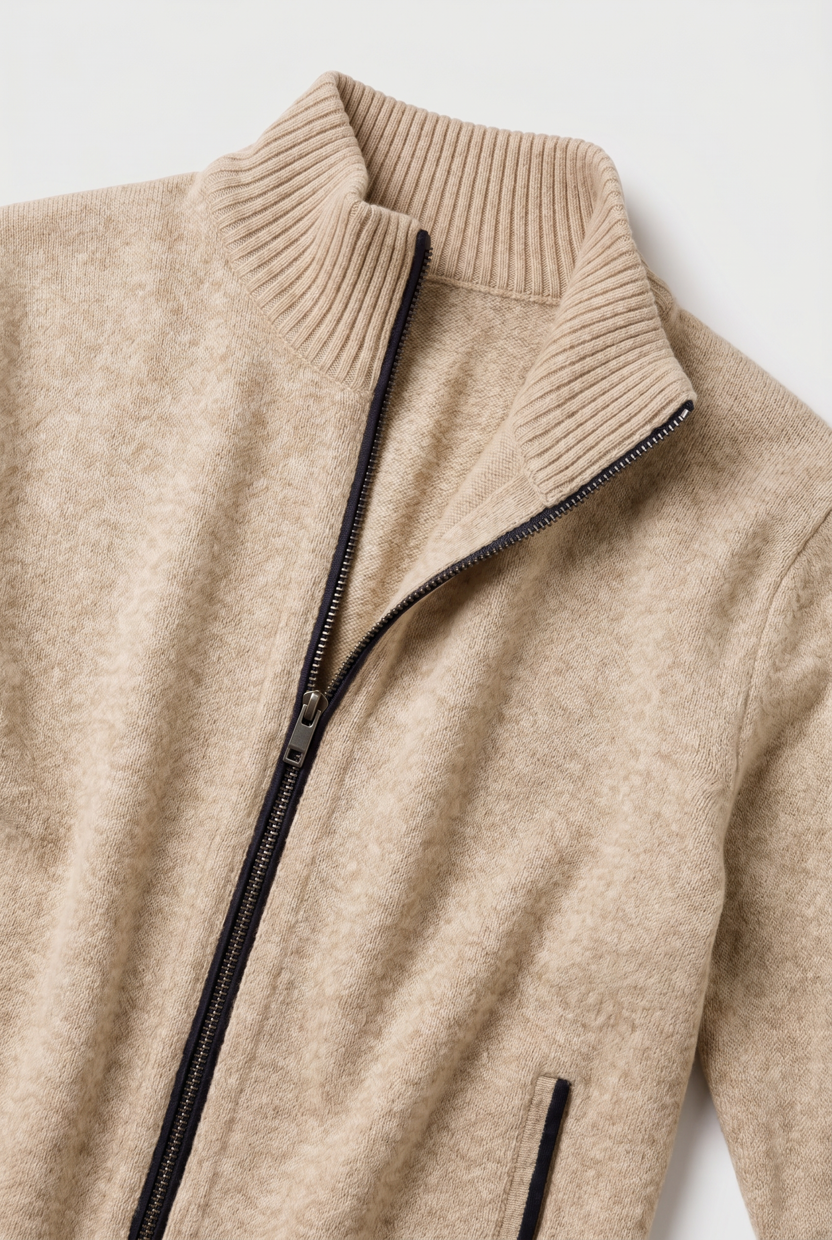 Gilet Homme | Zippé Col Montant Poches Passepoilées - 3