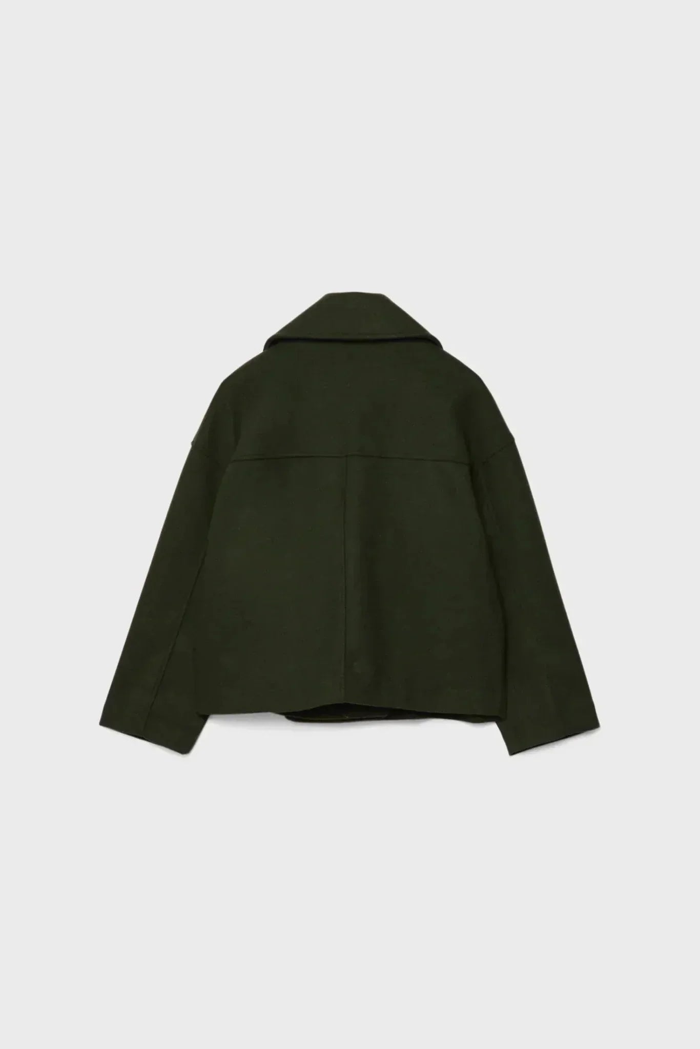 Manteau Femme | Caban Double Boutonnage Coupe Courte Col Cranté - 9