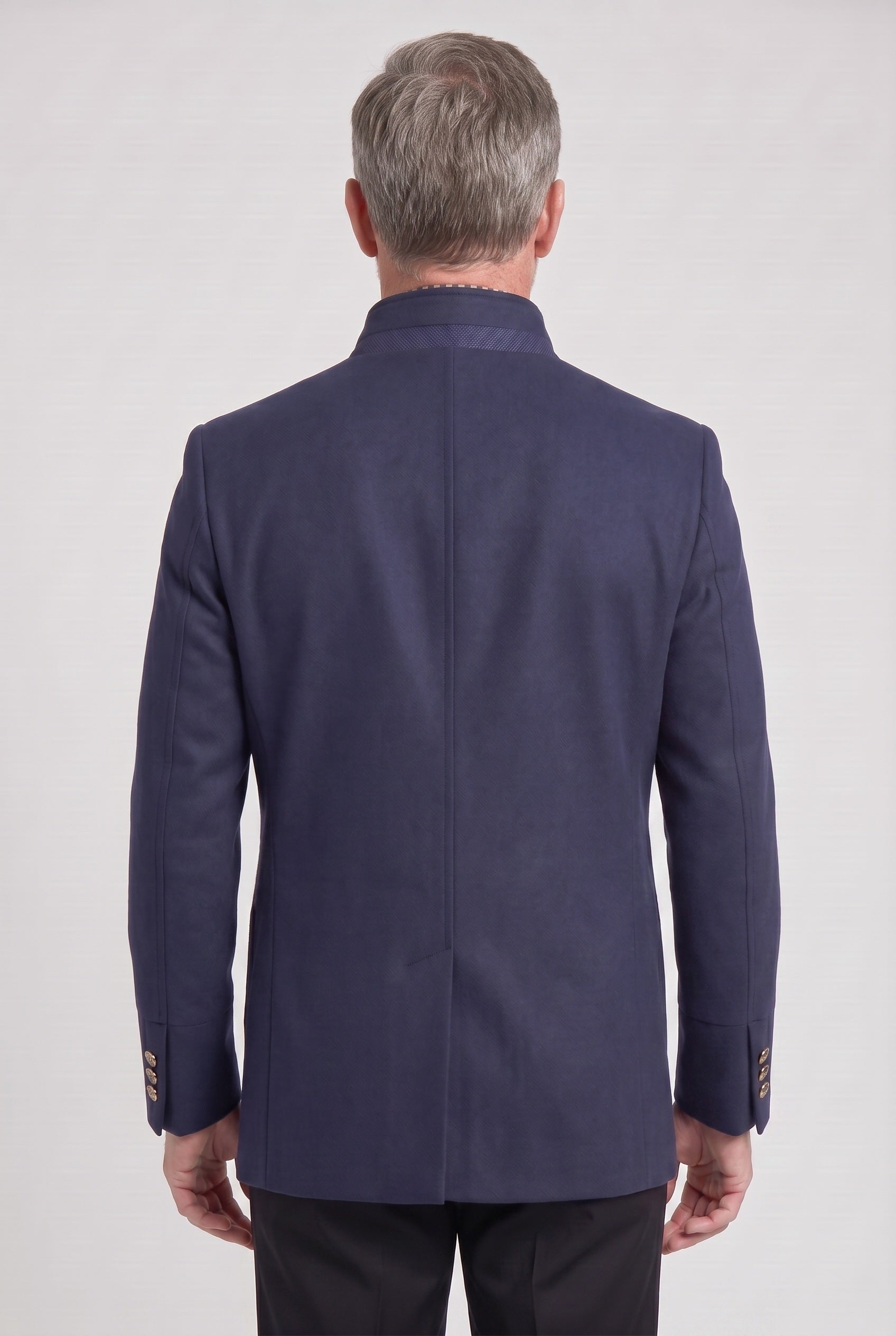 Manteau Homme | Boutonné Col Officier Poches Passepoilées - 2