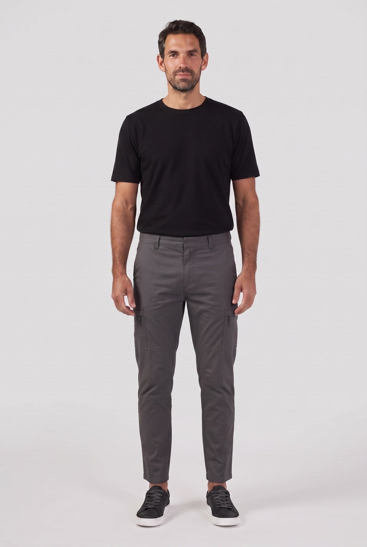 Pantalon Cargo Homme | Poche Cuisse Zippée Coupe Slim Bas Raccourci - 5