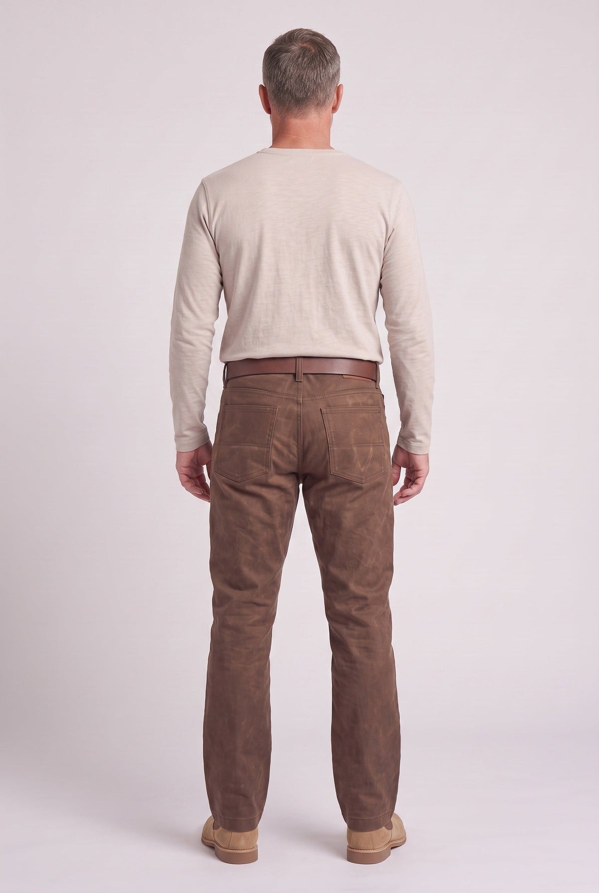 Pantalon Cargo Homme | Poches À Rabat Boutonnées Coupe Droite Marron - 3