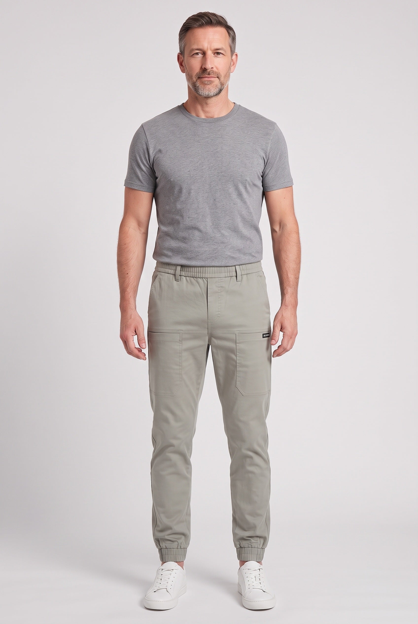 Pantalon Cargo Homme | Taille Élastique Coupe Fuselée Poches Cuisses - 7