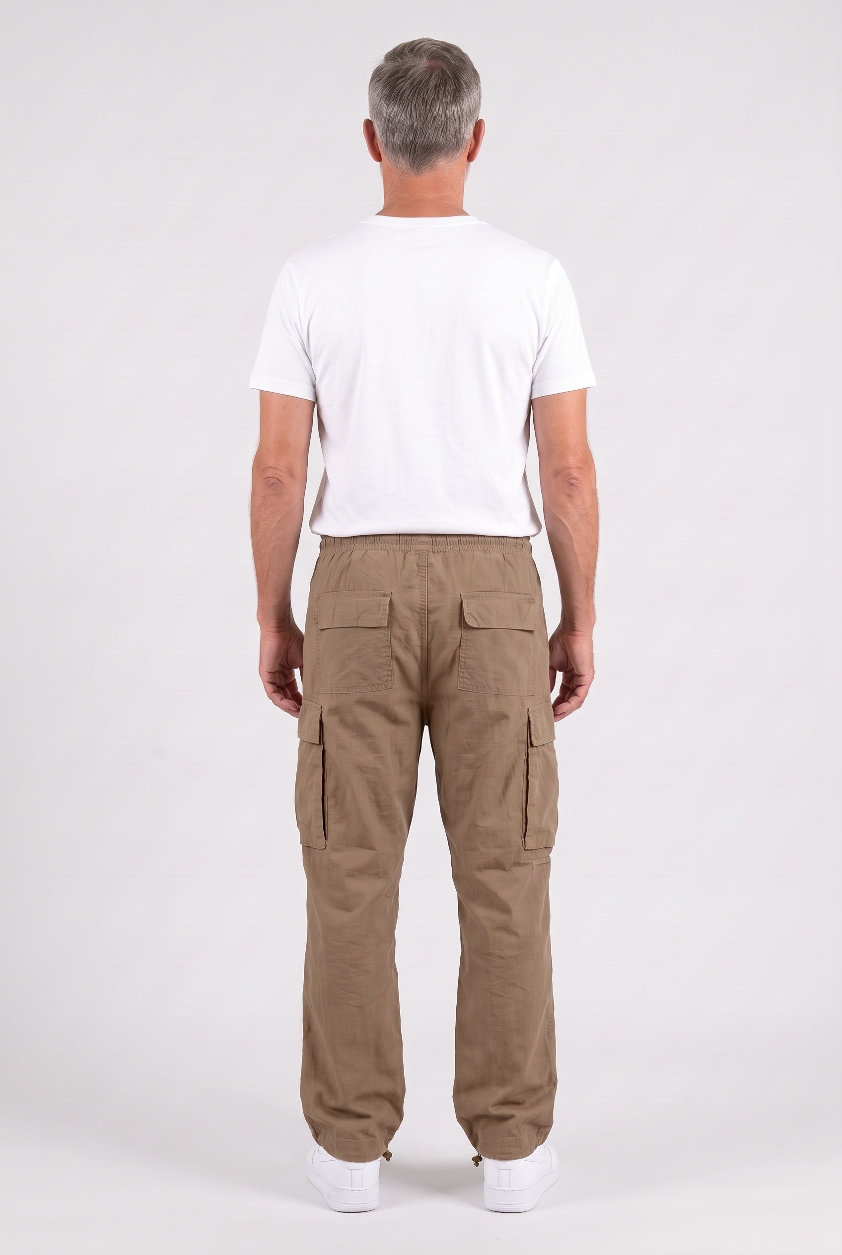 Pantalon Cargo Homme | Taille à Cordon Coupe Droite Poches à Rabat - 3