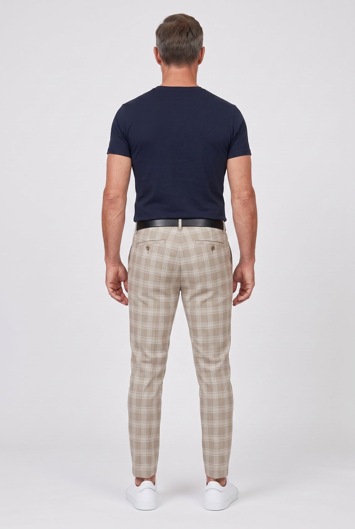 Pantalon Homme | Chino Coupe Fuselée Carreaux Tissés - 3