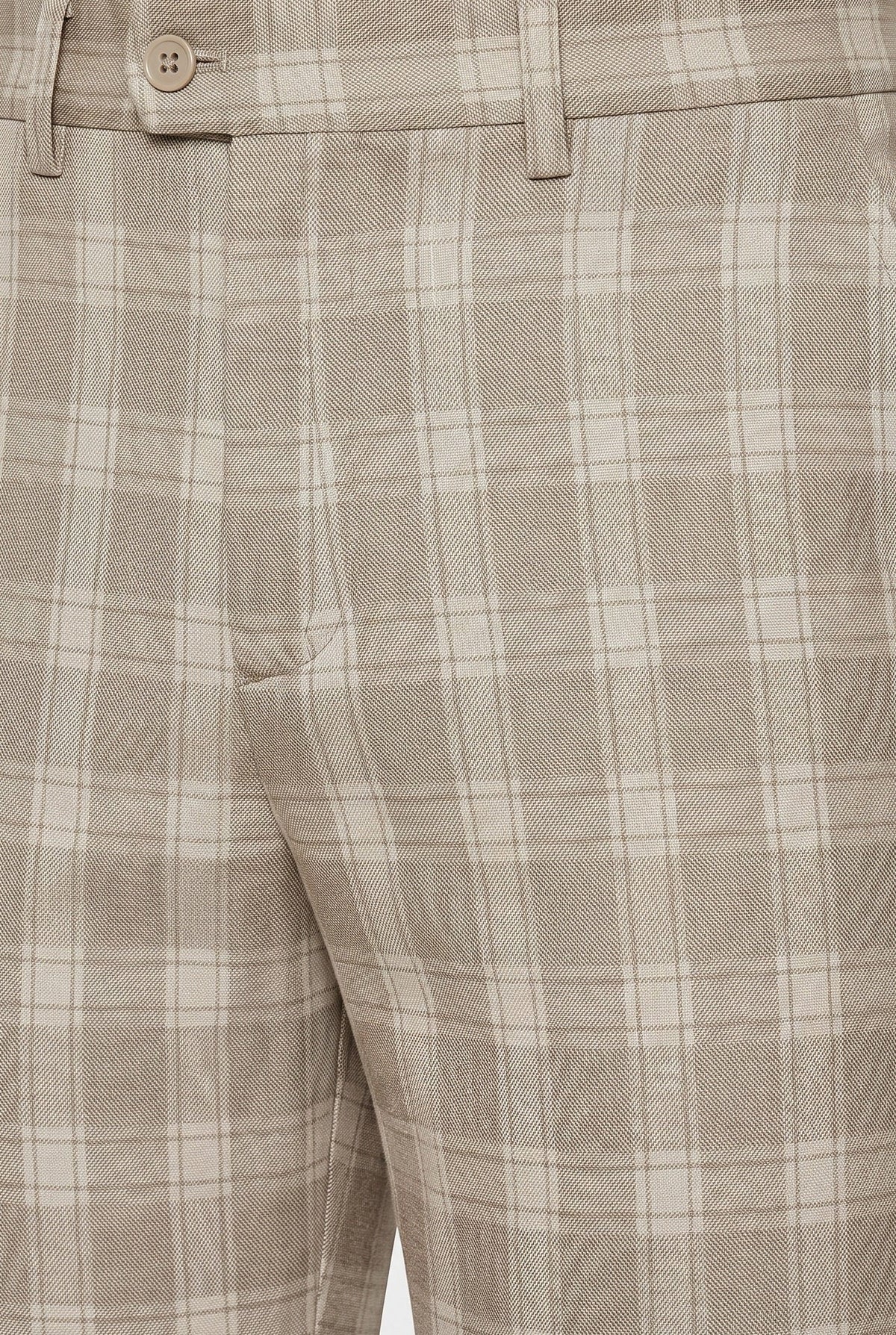 Pantalon Homme | Chino Coupe Fuselée Carreaux Tissés - 4