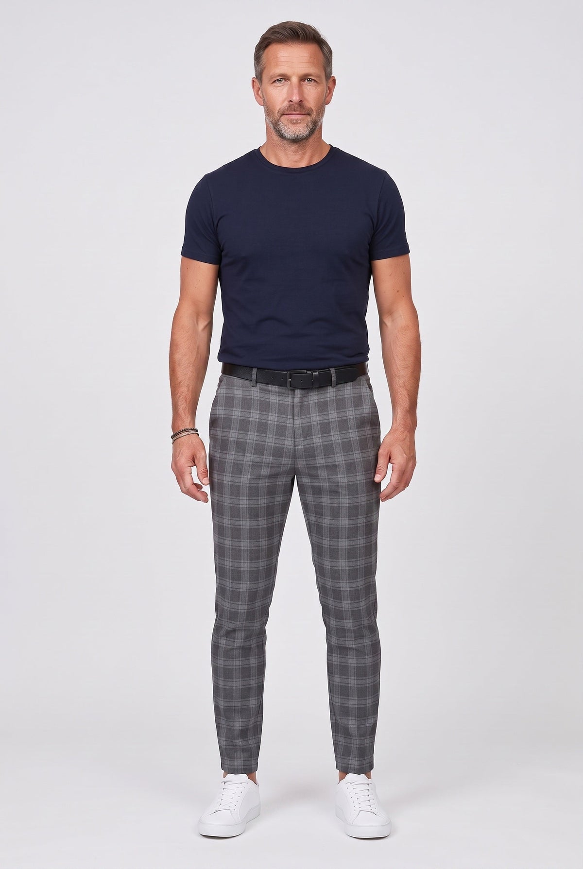 Pantalon Homme | Chino Coupe Fuselée Carreaux Tissés - 8