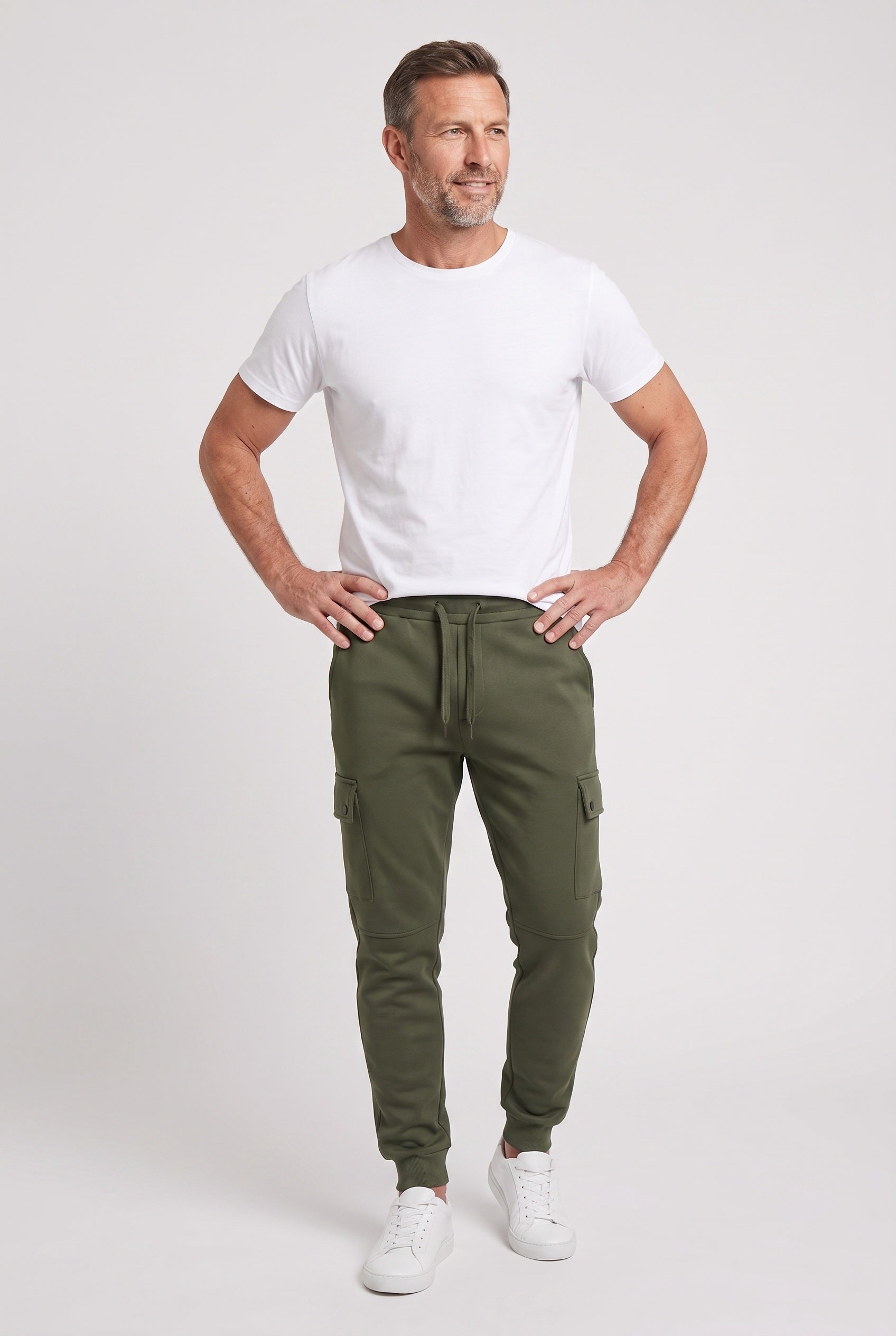 Pantalon Homme | Jogging Poches Cargo Bas Côtelés Coupe Fuselée - 5