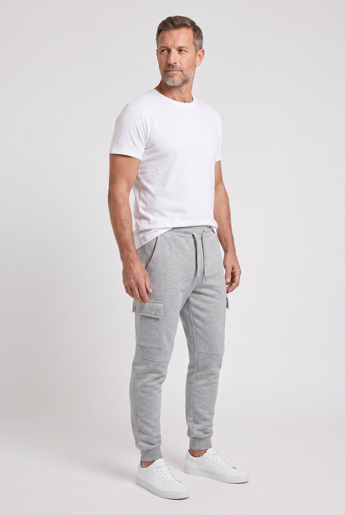 Pantalon Homme | Jogging Poches Cargo Bas Côtelés Coupe Fuselée - 8