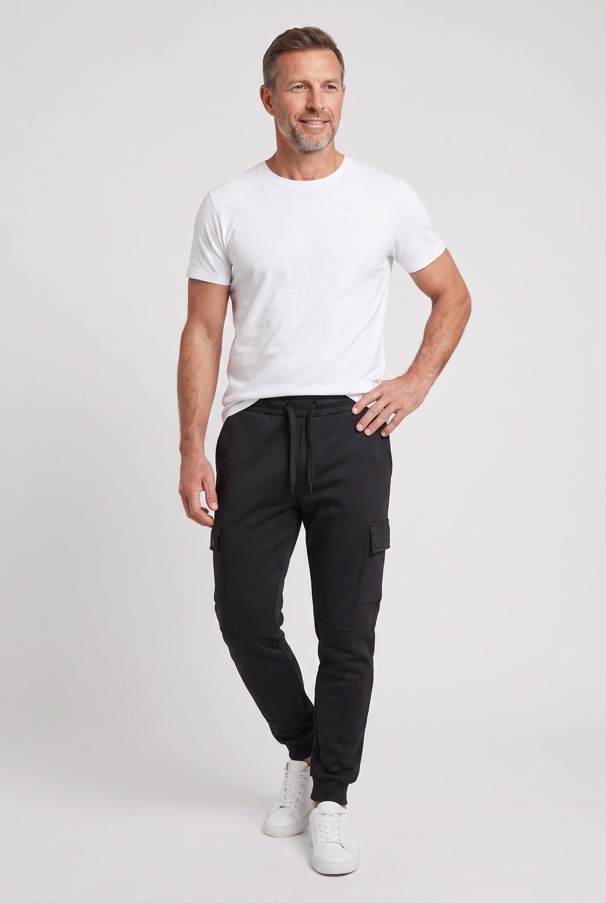 Pantalon Homme | Jogging Poches Cargo Bas Côtelés Coupe Fuselée - 9