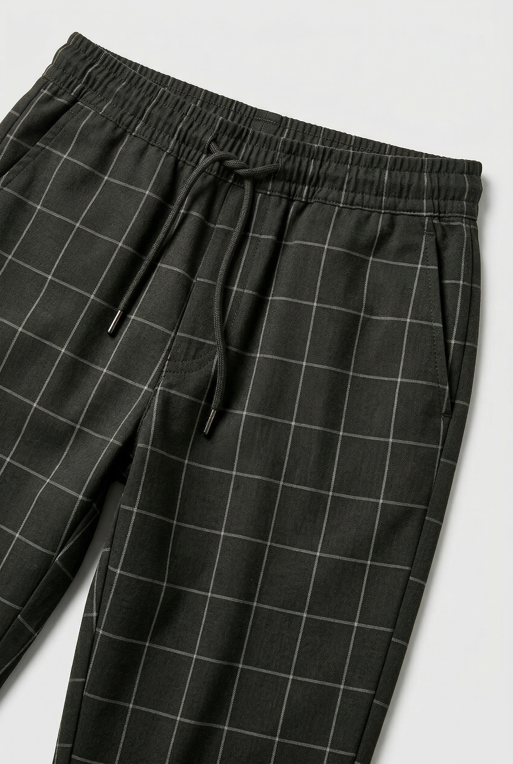 Pantalon Homme | Taille Élastique Coupe Fuselée Grands Carreaux - 3