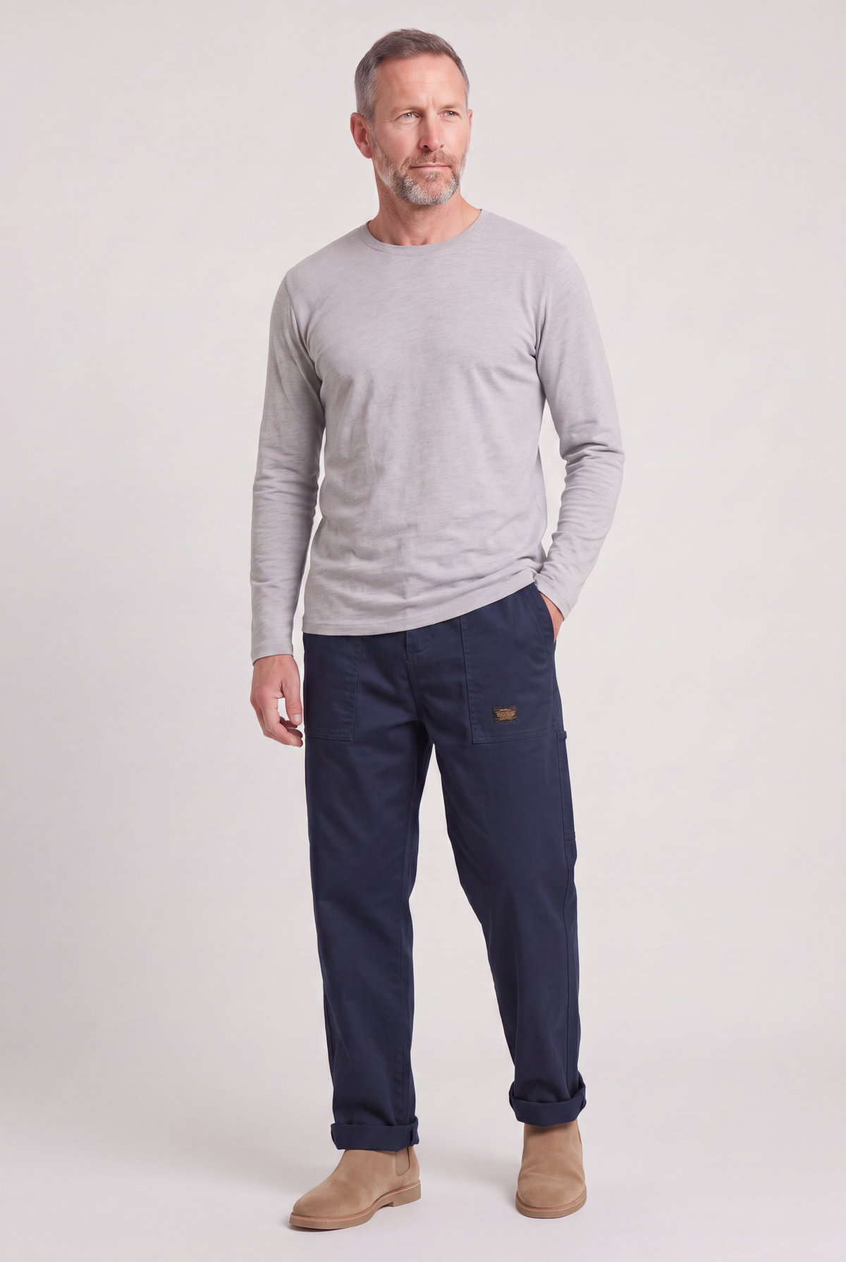 Pantalon Homme | Taille à Cordon Coupe Droite Poches Plaquées - 7