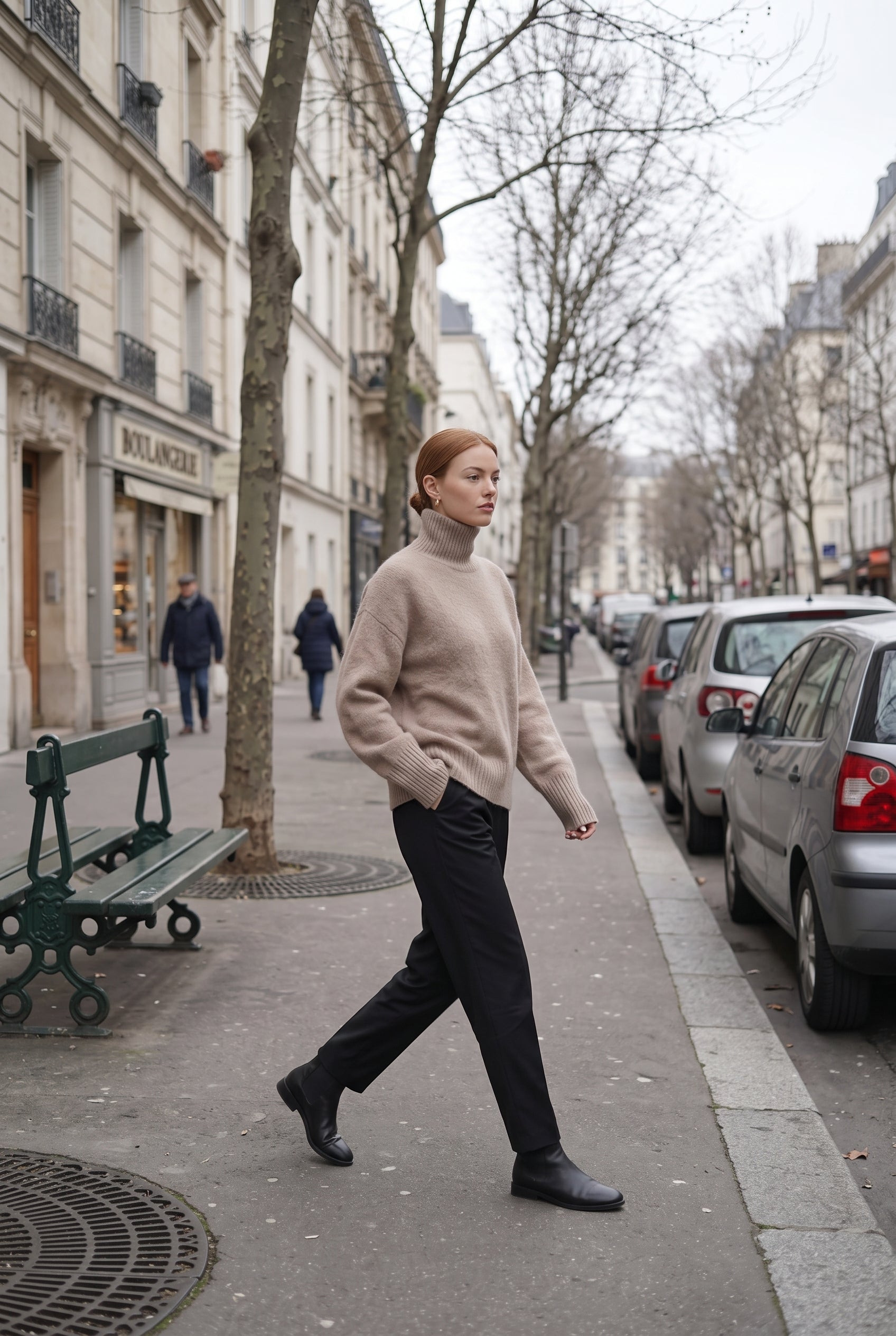 Pull Femme | Col Roulé Épaules Tombantes Coupe Ample - 10