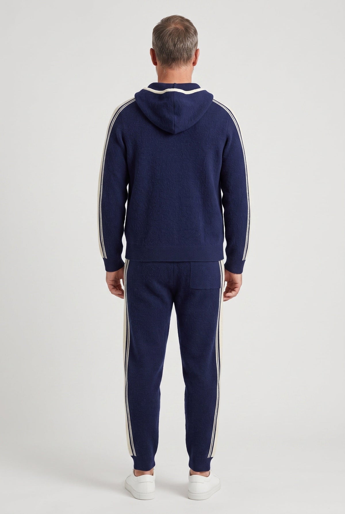 Survêtement Homme | Zip Intégral Capuche Doublée Bandes Latérales - 2