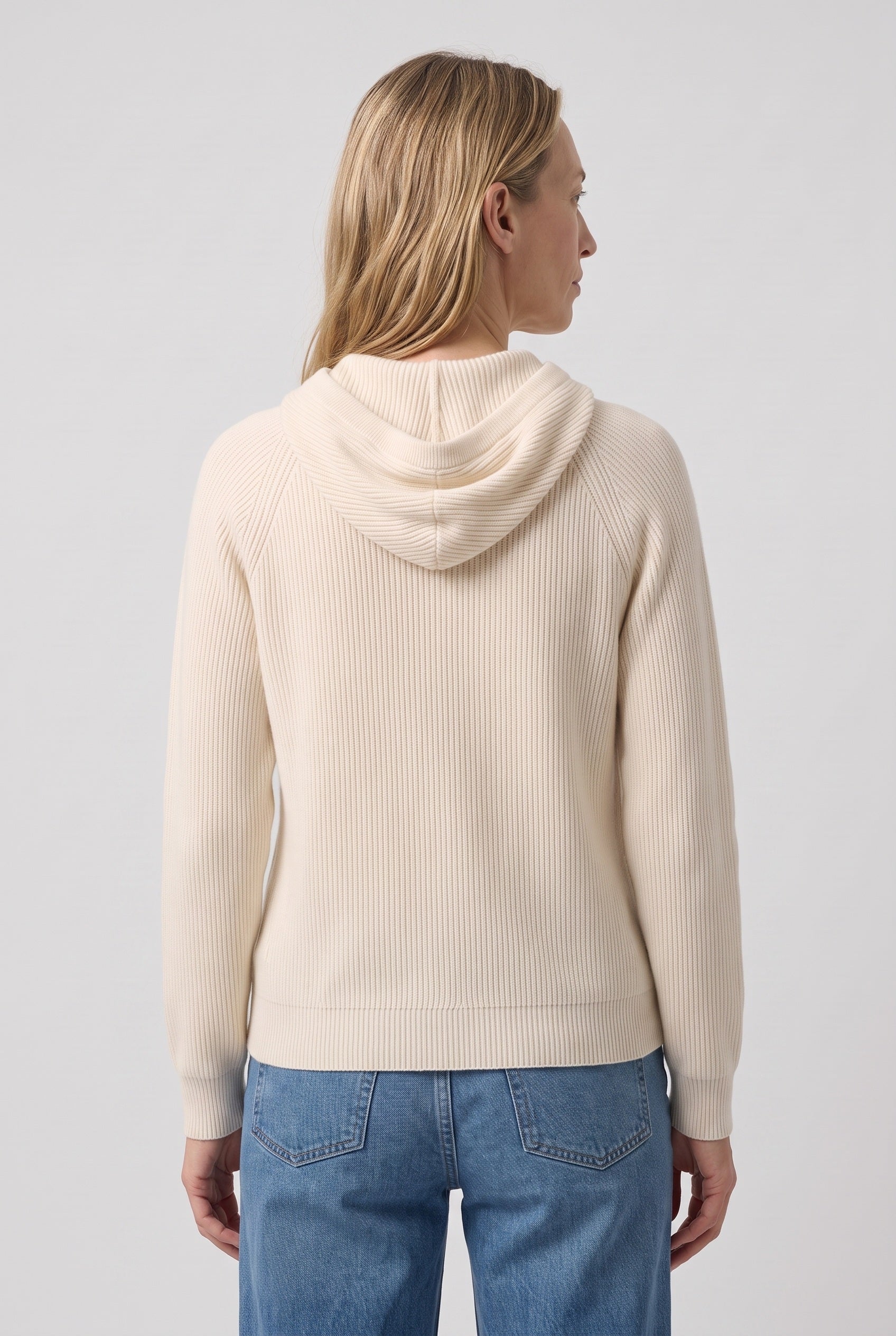 Sweat Femme | À Capuche Maille Côtelée Cordon de Serrage Coupe Ample - 2