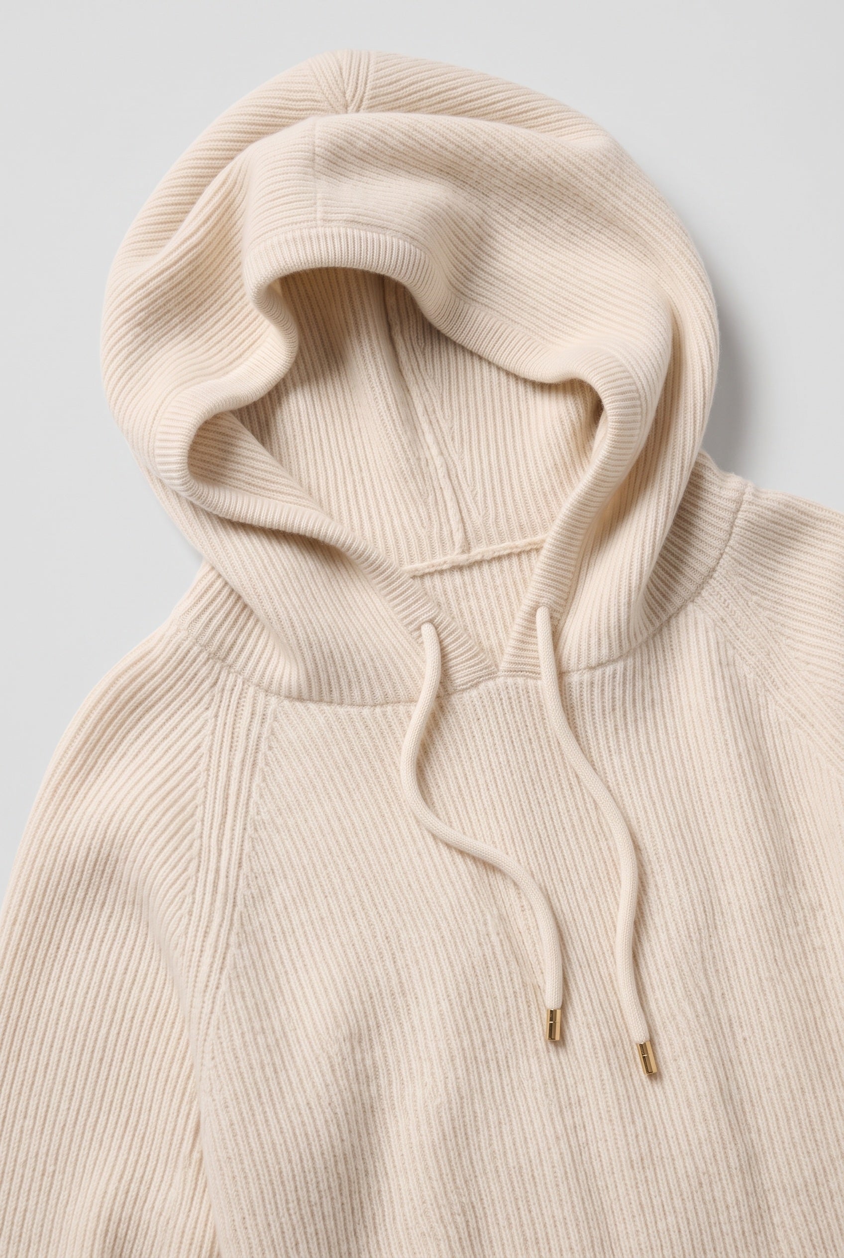 Sweat Femme | À Capuche Maille Côtelée Cordon de Serrage Coupe Ample - 3