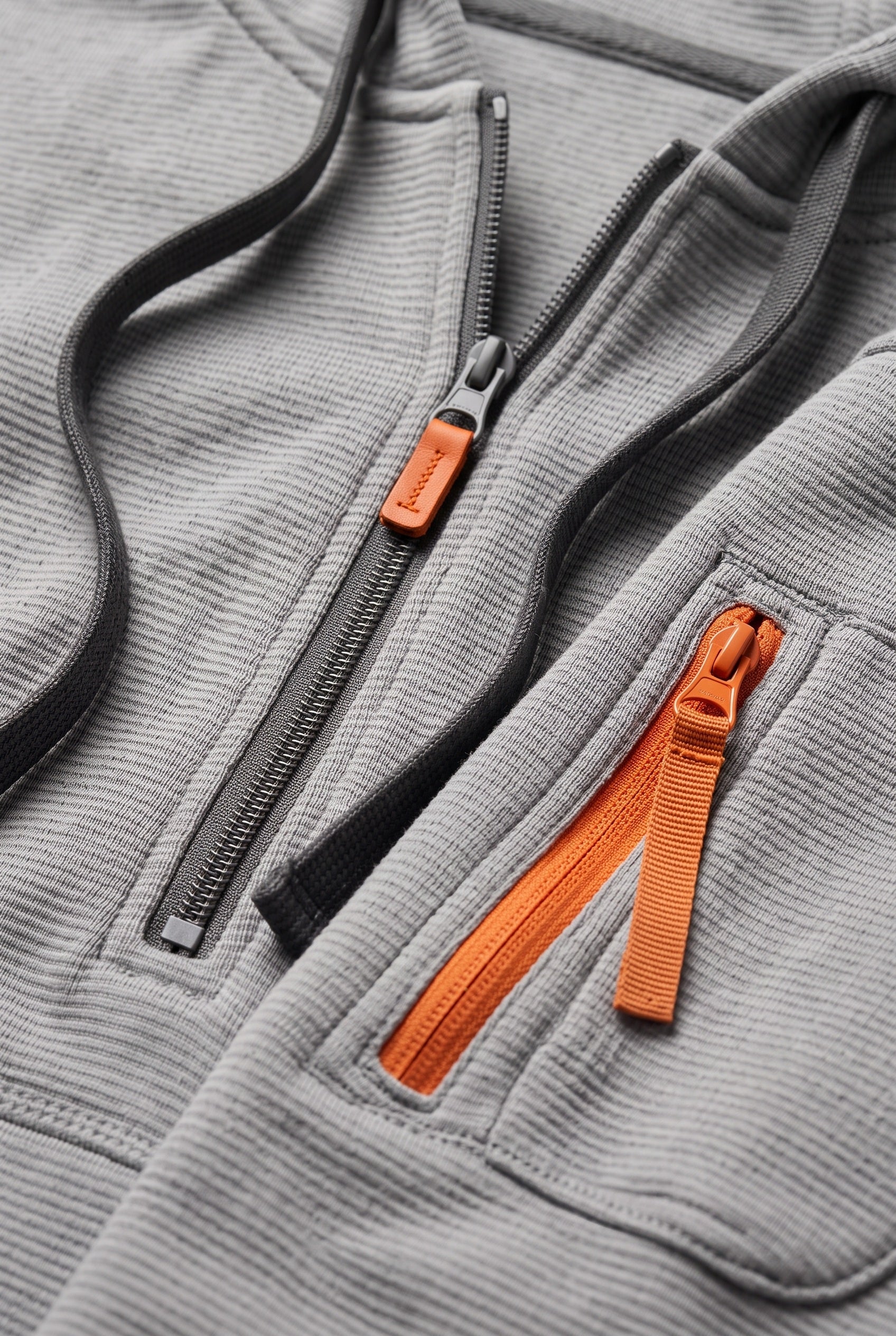 Sweat Homme | À Capuche Demi-Zip Poches Zippées Texture Côtelée - 3
