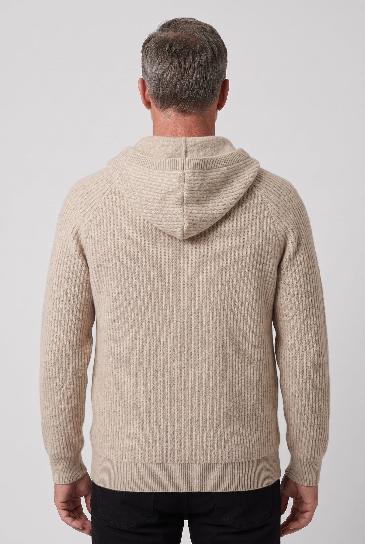 Sweat Homme | À Capuche Zippé Deux Sens Maille Côtelée - 2