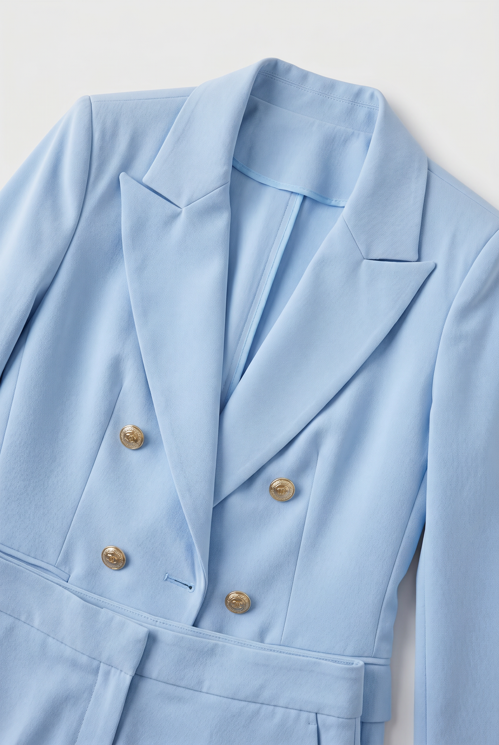 Tailleur Femme | Double Boutonnage Taille Haute Revers Pointus - 3