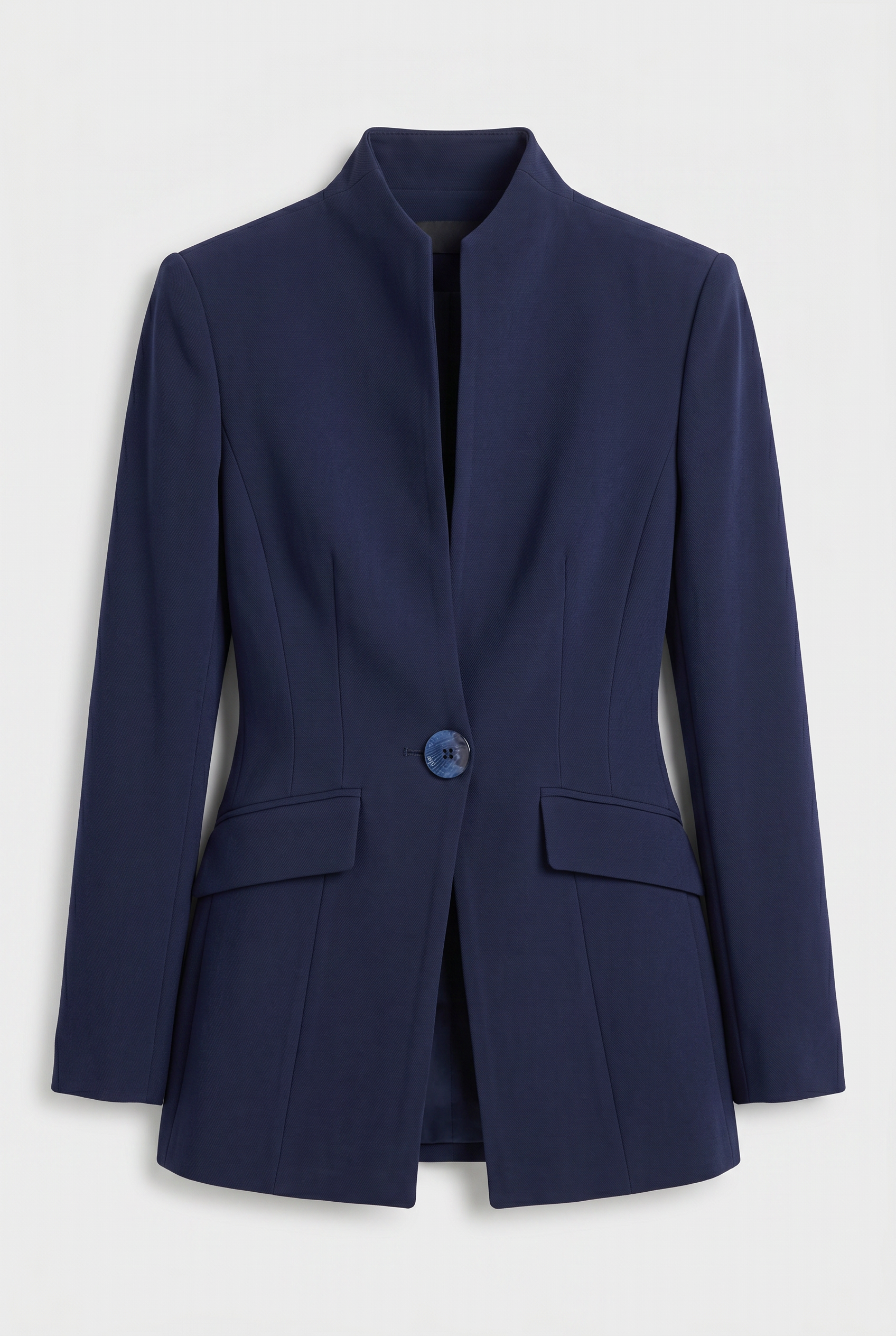 Tailleur Femme | Un Bouton Jambe Large Col Montant - 3