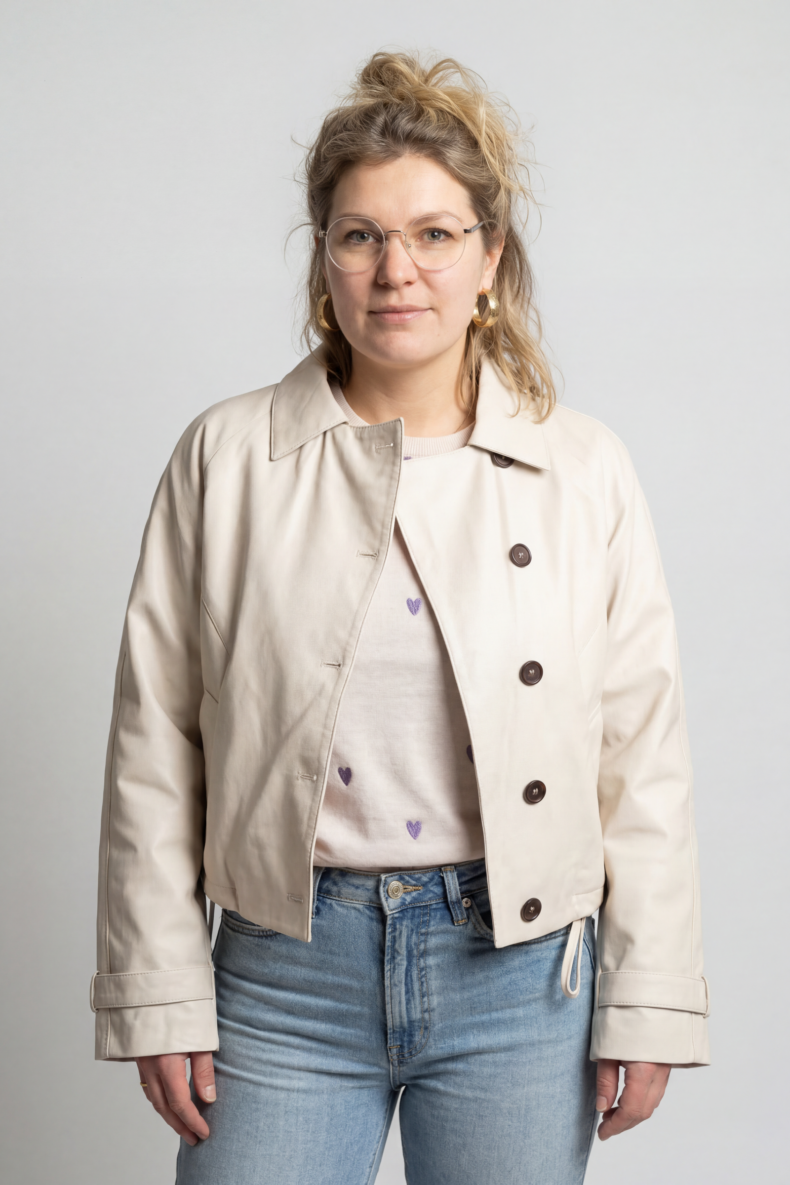 Veste Femme | Aspect Cuir Boutonné Coupe Courte Col Chemise - 1