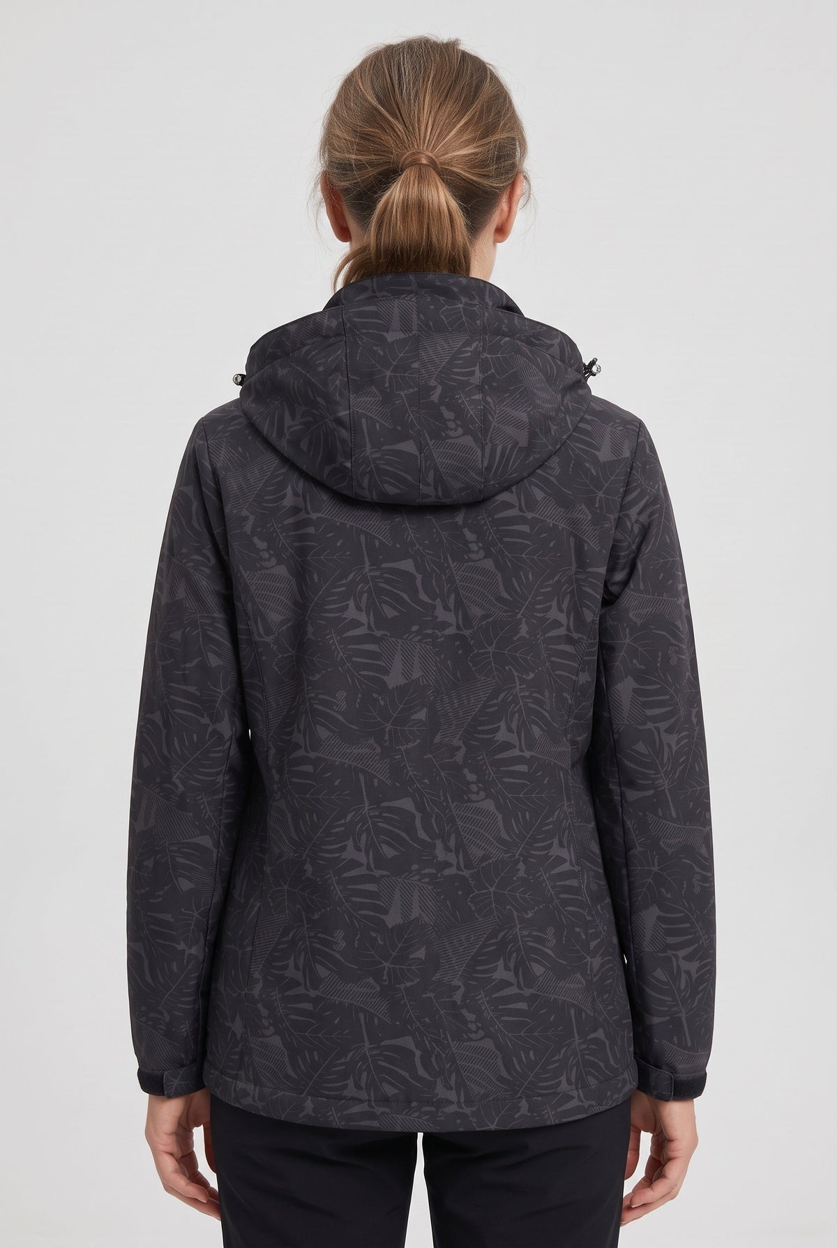 Veste Femme | Déperlante Zippée Capuche Amovible Imprimé Feuillage - 2