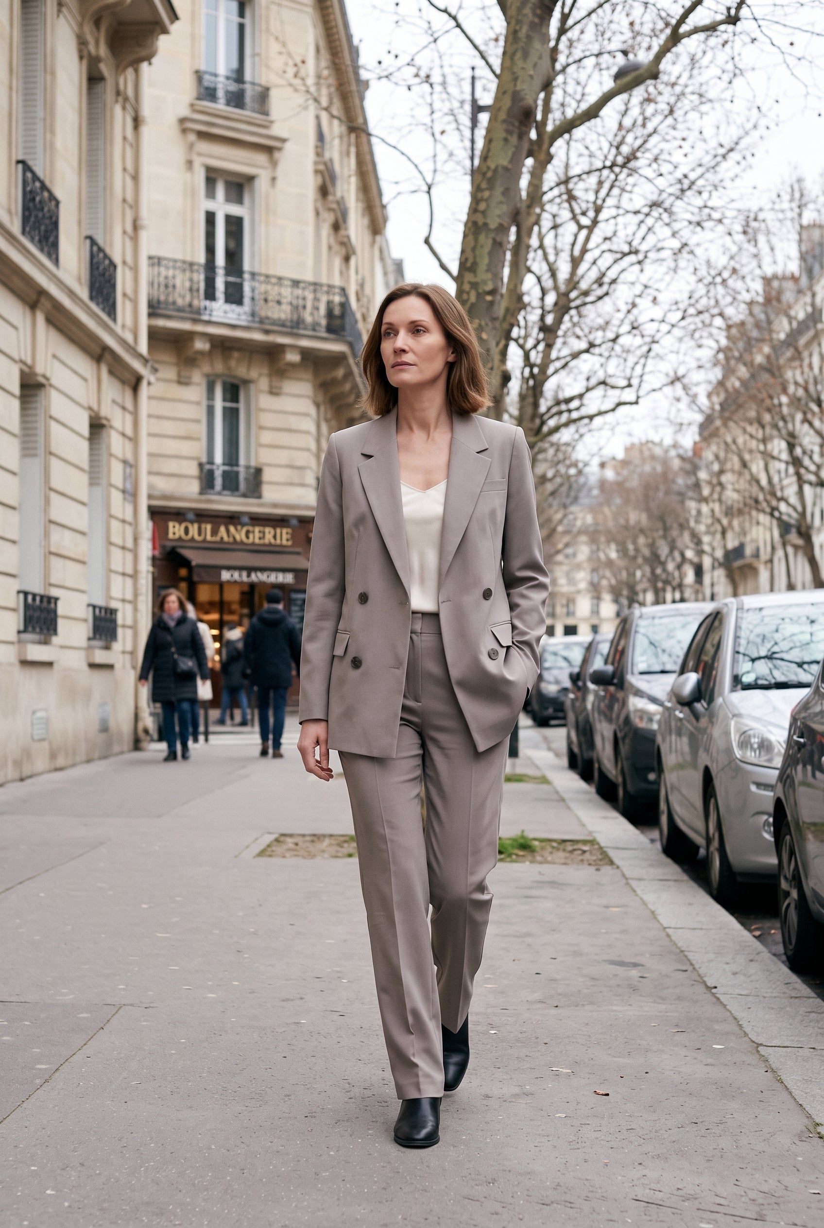 Veste Femme | Double Boutonnage Col Cranté Poches À Rabat - 7