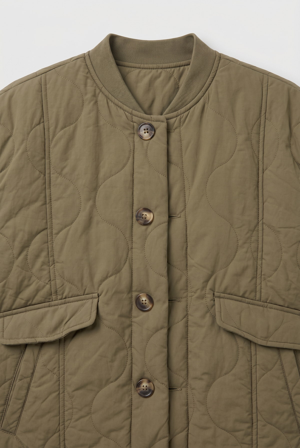 Veste Femme | Matelassée Boutonnée Doublure Léopard - 3