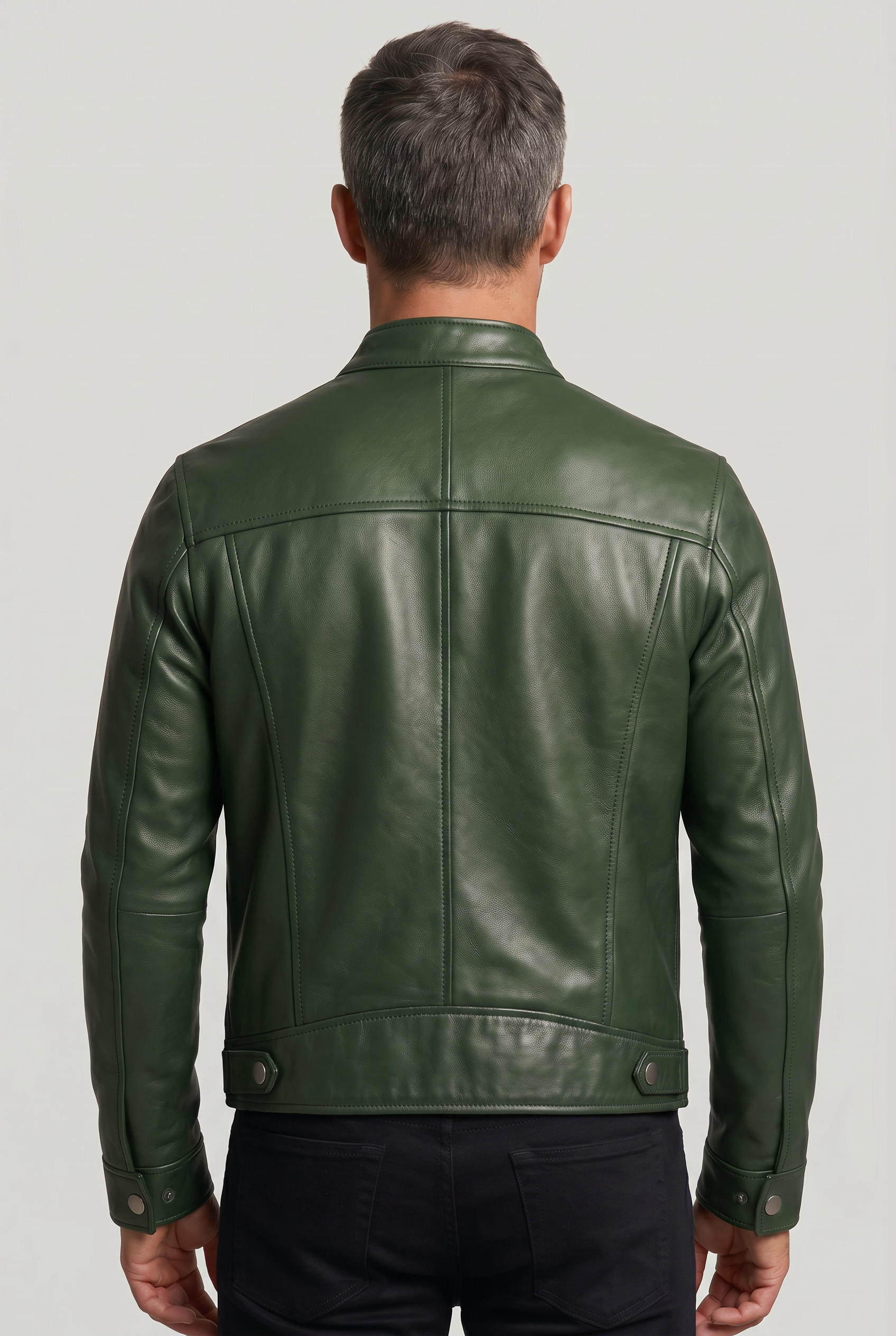 Veste Homme | Aspect Cuir Zippée Col Officier - 2